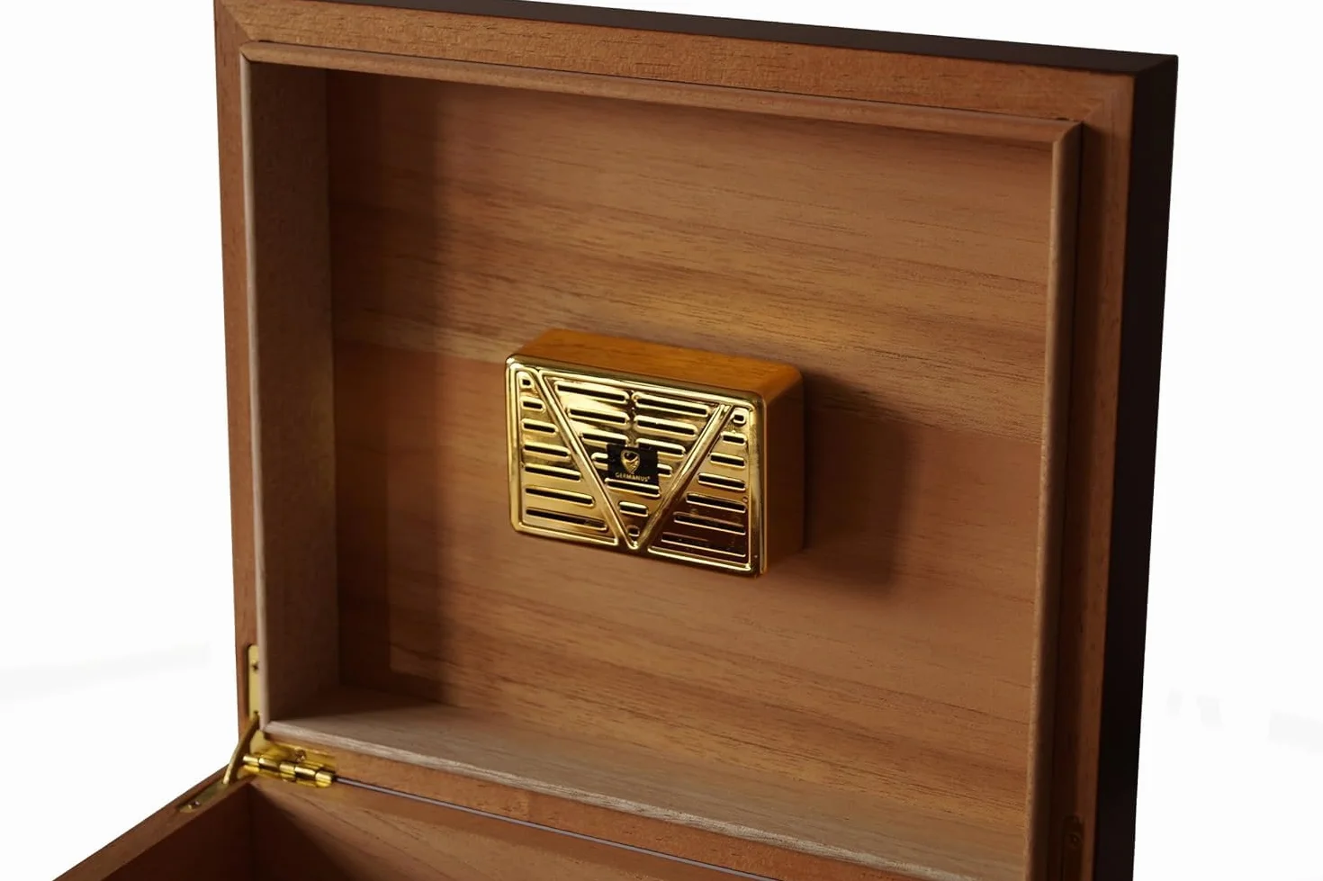 GERMANUS Humidor na Cygara Classicus II z Higrometrem i Nawilżaczem oraz Instrukcja GERMANUS Brown