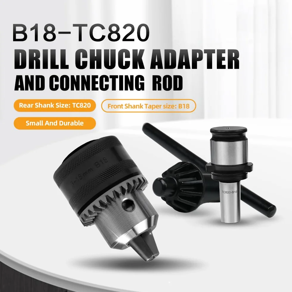 TC820 adapter uchwytu wiertarskiego i korbowód uchwyt wiertarski zestaw narzędzi konwerter z uchwytem wiertarskim klucz pasuje do elektrycznej maszyny do gwintowania M24HR/M30R/M36R
