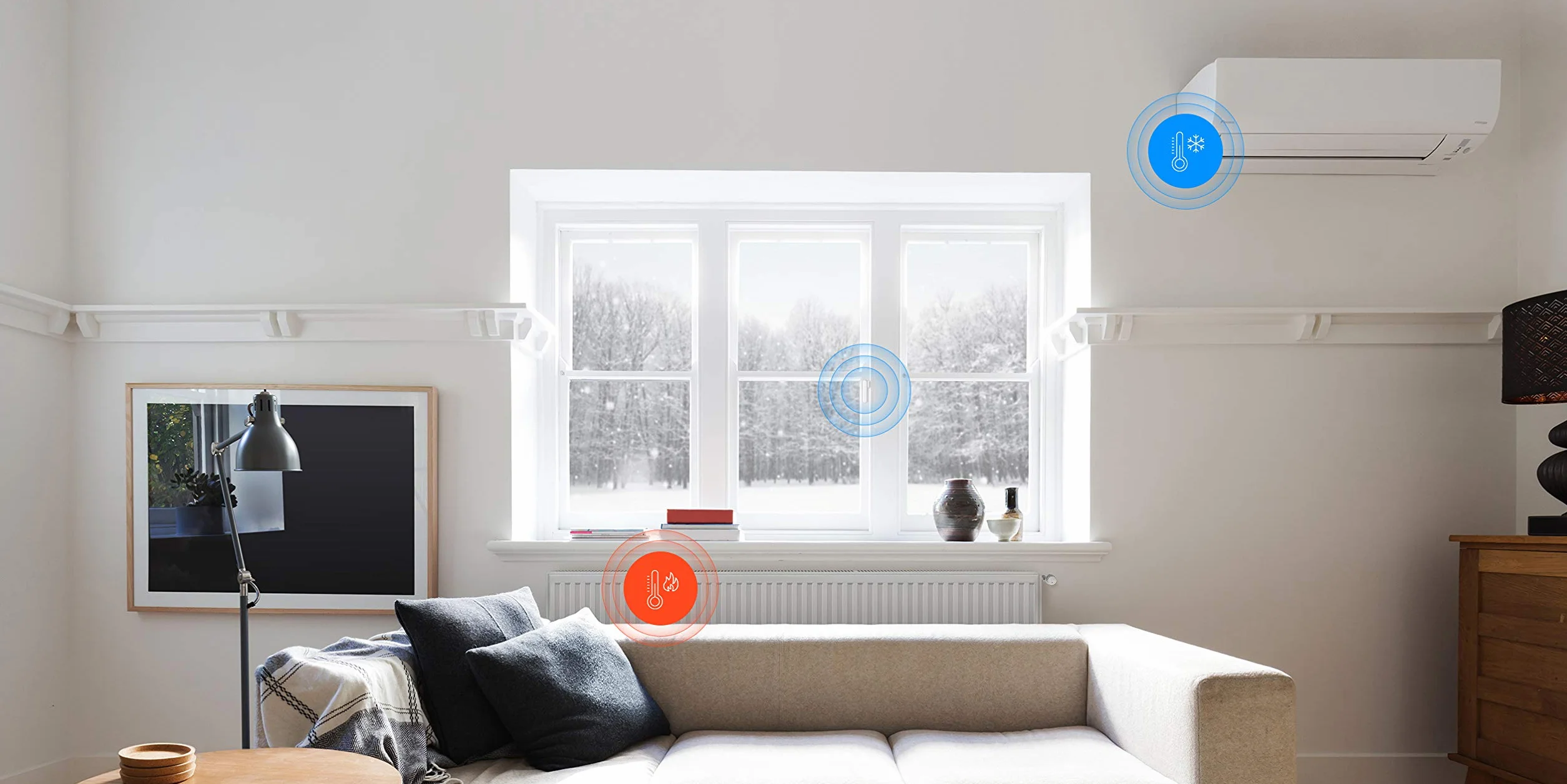 FIBARO Door Window Sensor iOS Bluetooth Reed and Temperature Smart Magnetic Switch, White