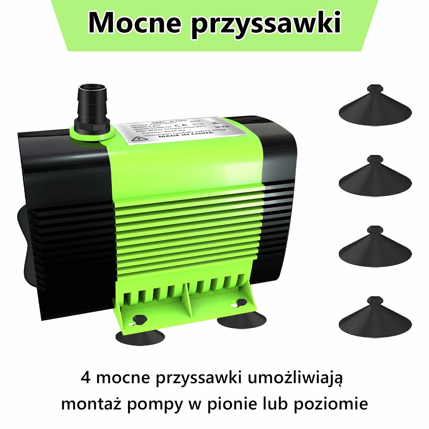 Pompa zanurzeniowa do wody Lnicez - wydajna mała pompa zanurzeniowa (50W 3500L/H) z pompą wodną do akwarium o wysokości podnoszenia 2,8 m, 5 dysz do fontann ściennych, rur, akwariumKabel 1,8 m