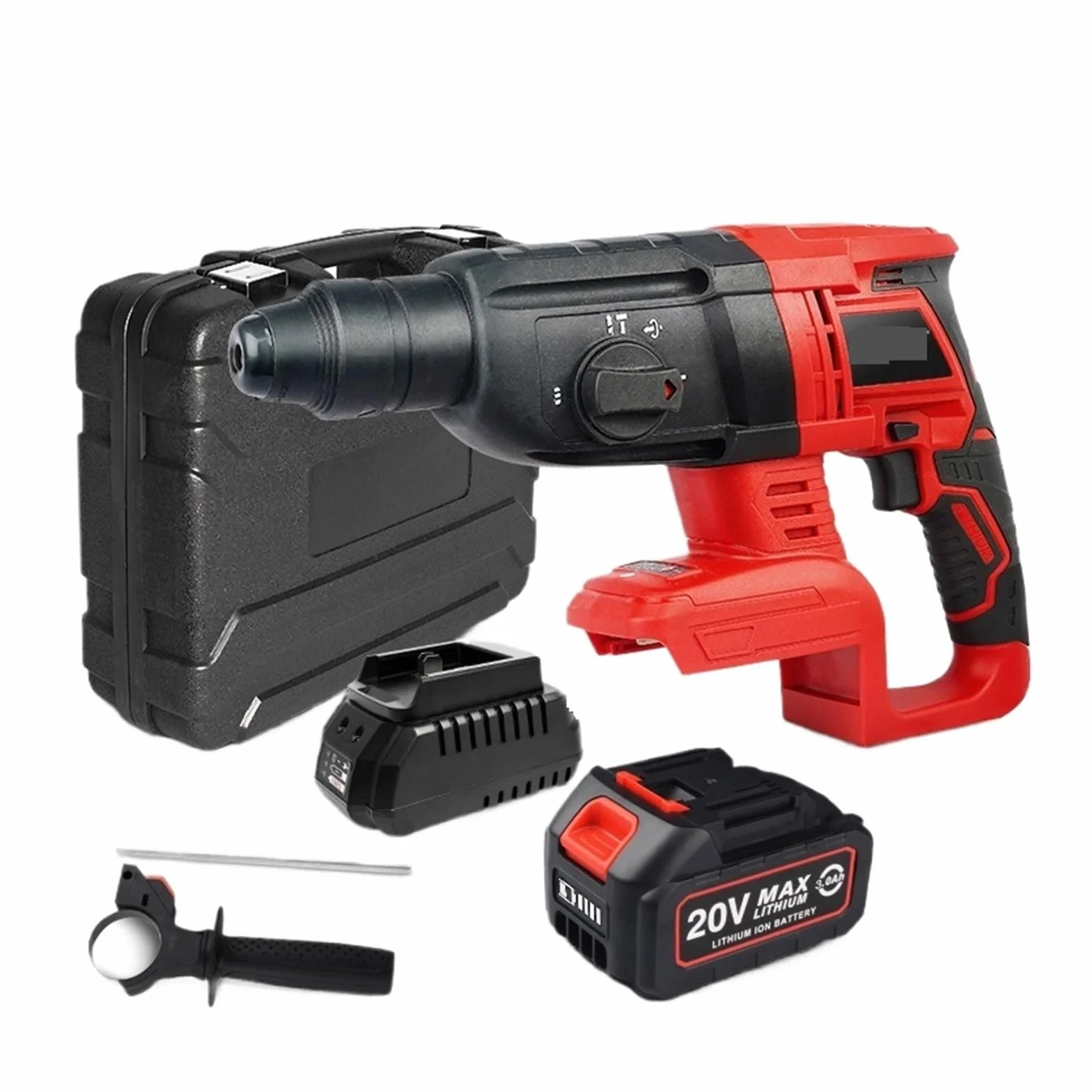 20V Elektryczna Wiertarka Udarowa Młot Obrotowy Silnik Bezszczotkowy Akumulatorowy Elektryczny Pick Do Przełącznika Swobodnie DużA Zdolność Wiercenia(H4-1BATTERY (3.0AH))