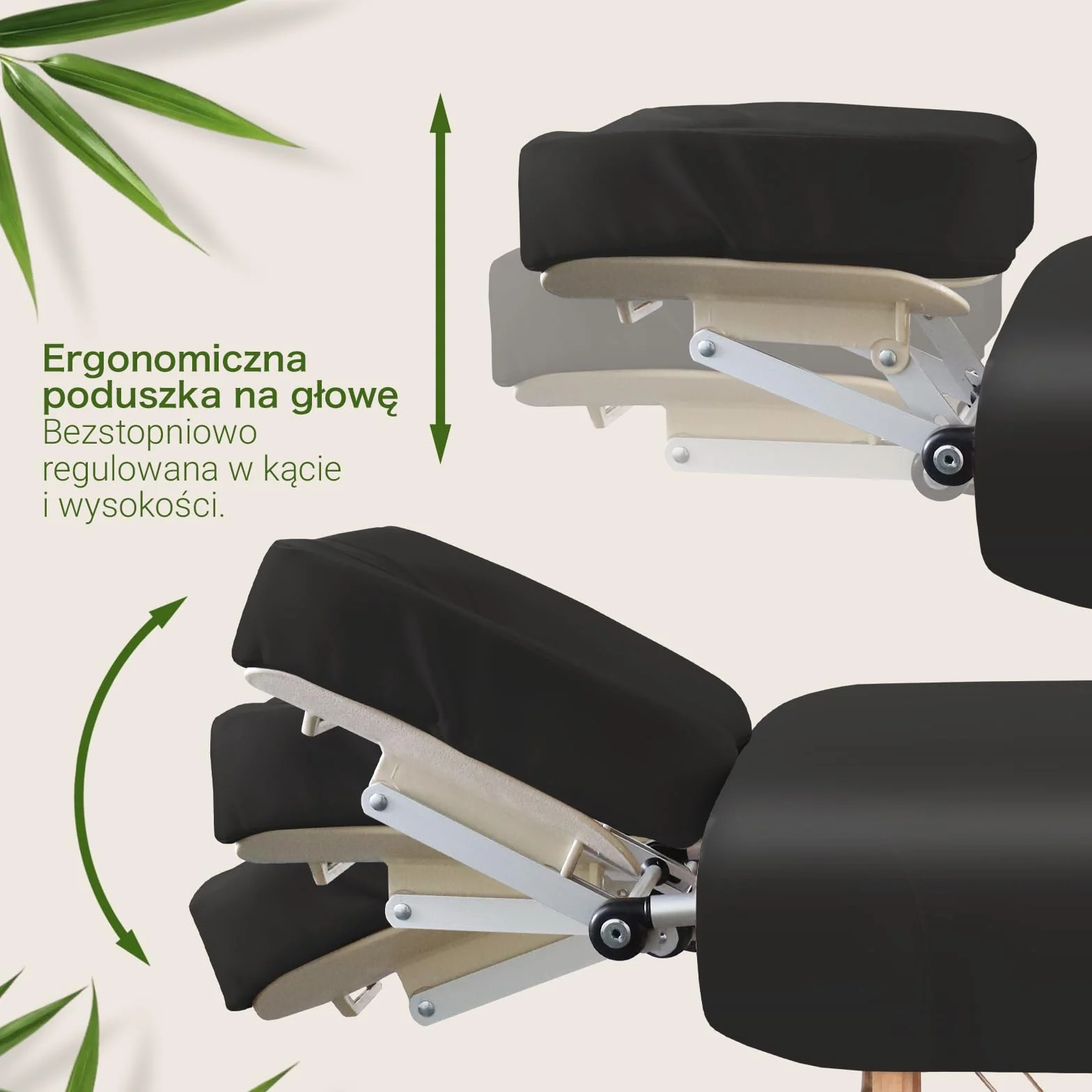 MASSUNDA Mobile Comfort Deluxe stół do masażu składany z regulacją wysokości szeroki lite drewno ergonomiczny zagłówek