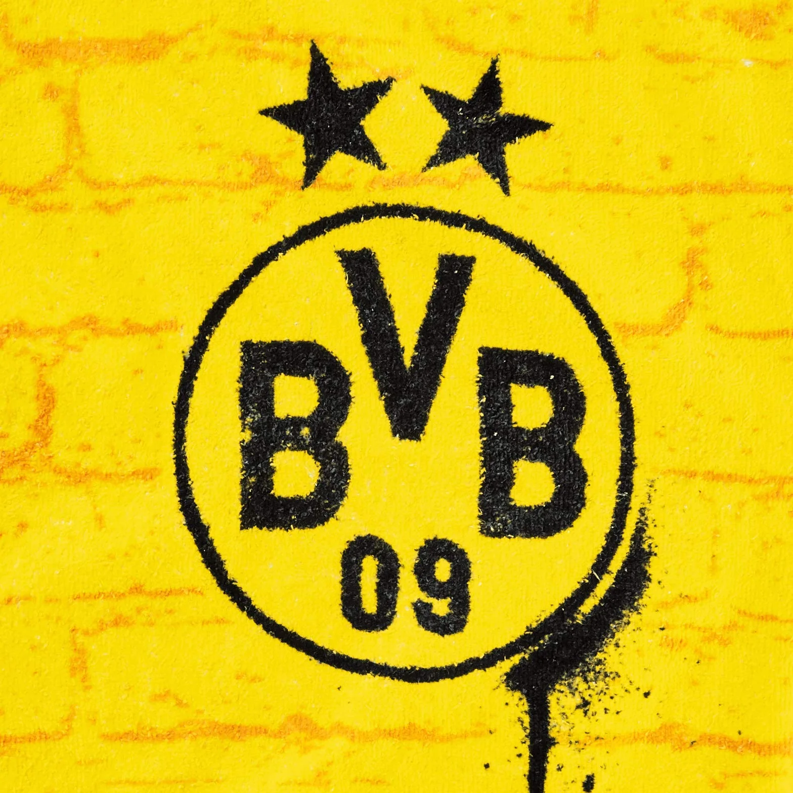Borussia Dortmund BVB magiczny ręcznik (60 x 30 cm), bawełna, czarny/żółty