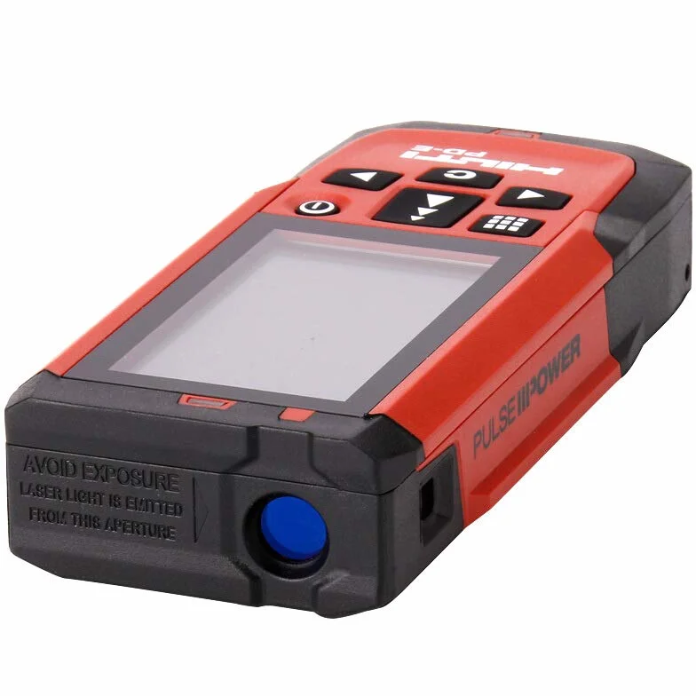 Hilti 2062050 PD-E Miernik lasera odległości (do 200 m, ze zintegrowanym wizją, dla unikalnego i ciągłego pomiaru z cyfrowym poziomem pęcherzyka i ekranu zewnętrznego, pomiary pamięci 30.