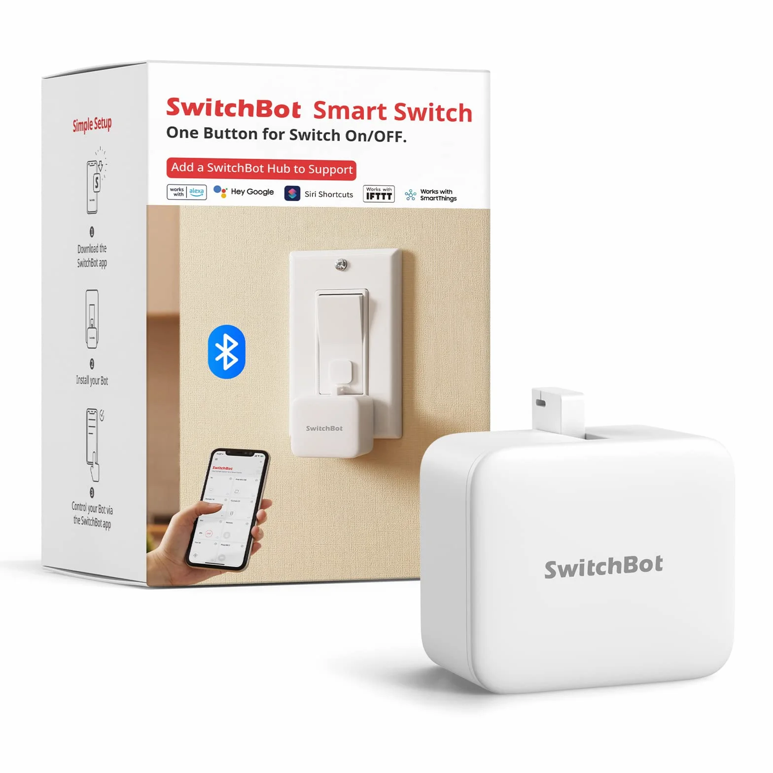 Switchbot S1 Przełącznik Biały 4,25 x 3,65 x 2,4 cm 39 g