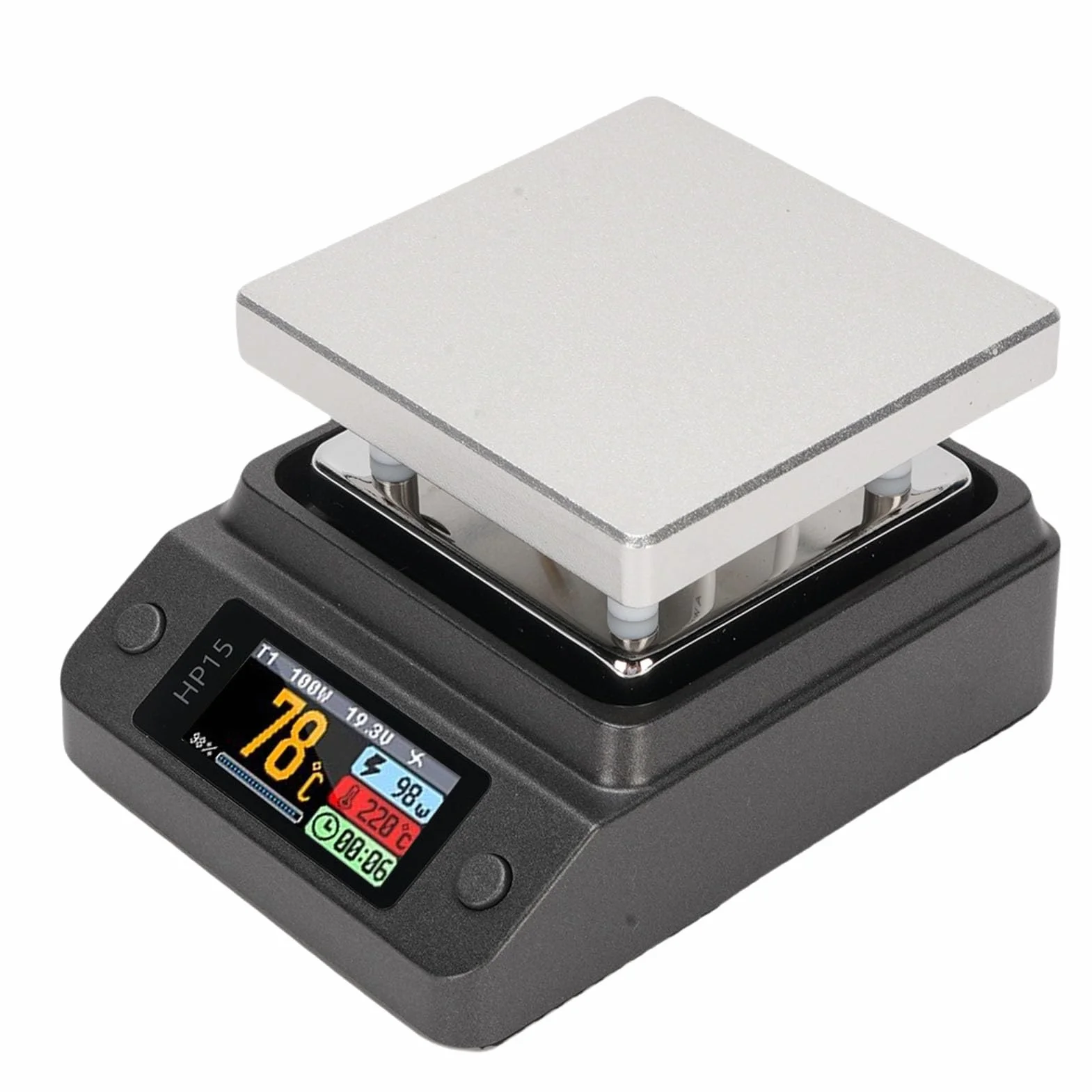 Jeffergarden 150W USB C Lutownicza Płyta Grzewcza z Ekranem LCD i Stacją Podgrzewania do Naprawy Płytek PCB BGA SMD 80-350°C 50x50 Mm