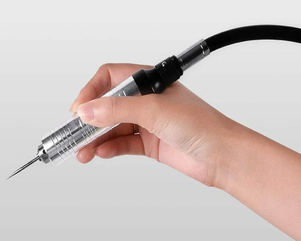 380W Profesjonalny elektryczny Carver Flex Wał Elastyczny Szlifierka Szlifierka, Wielofunkcyjne narzędzia obrotowe do obróbki metali, sterowanie pedałem nożnym, 30 szt., do Carving,
