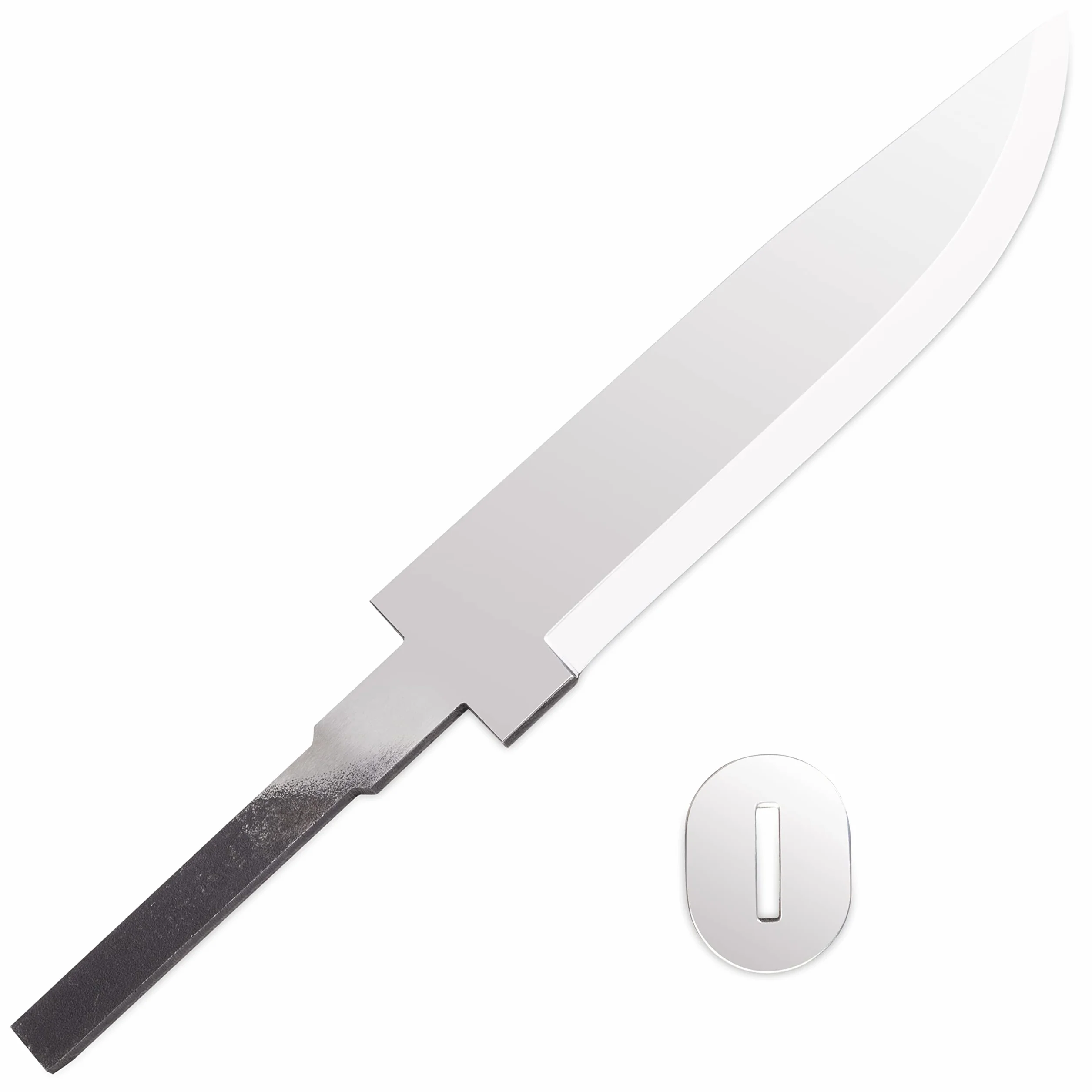 BPS Knives Blank 06 - Pusta klinga do tworzenia noży - Ostrze ze stali węglowej o długości 12 cm - Skandynawska pusta klinga do noży Scandi Grind - Ostrza do tworzenia noży.