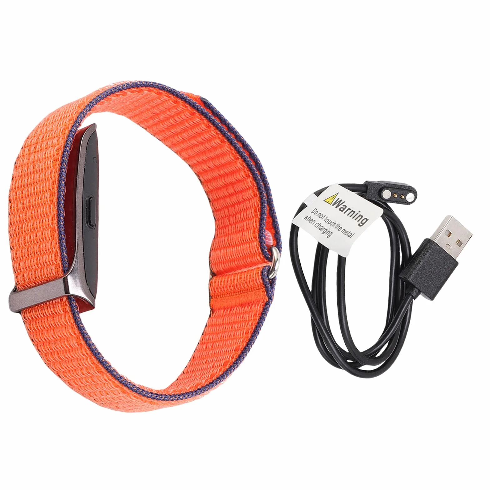 Inteligentna Bransoletka Fitness Tracker z 127 Trybami Sportowymi, Pomiar Snu, Budzik (Orange)