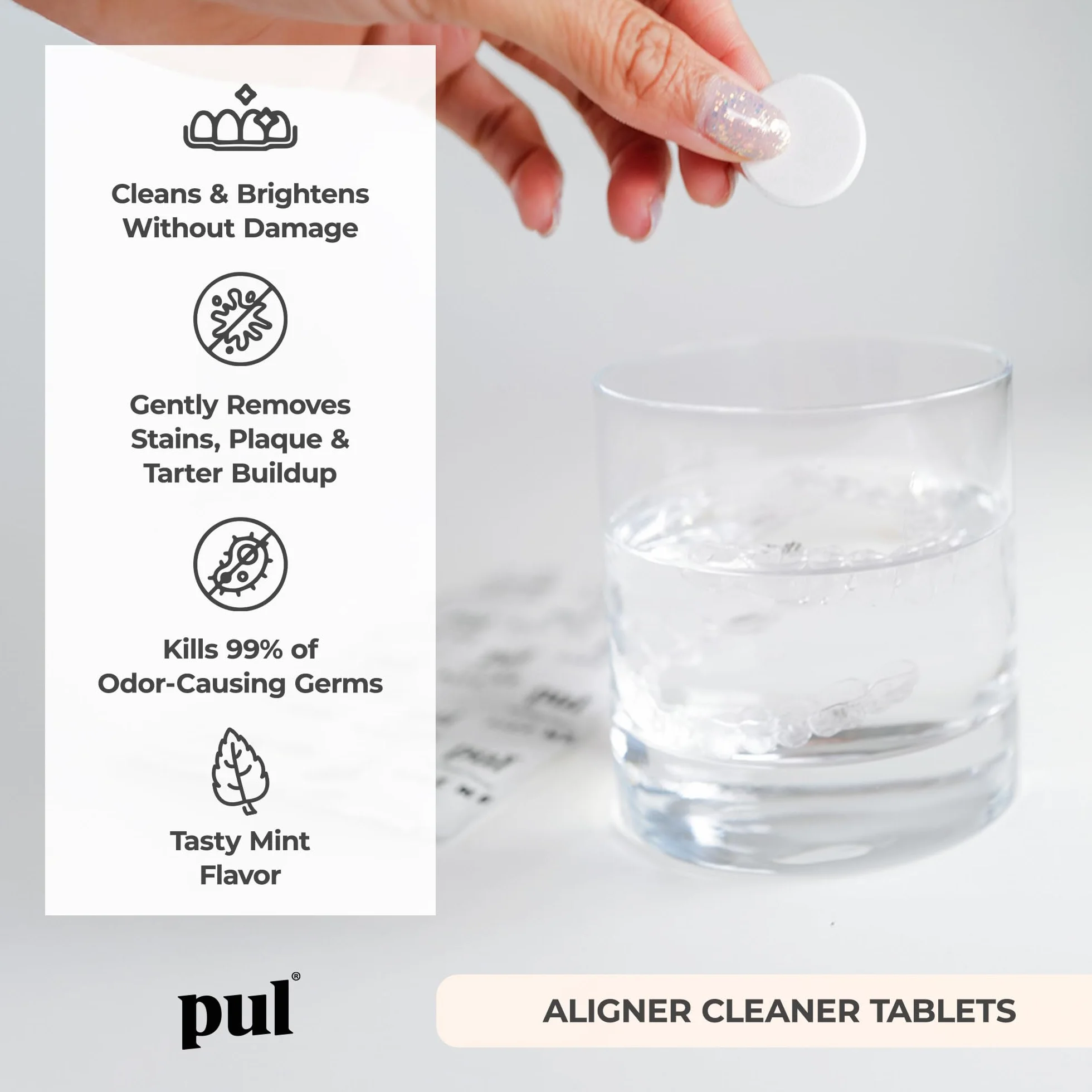 The Pultool PUL Daily Aligner Cleanser Retainer Tabletki czyszczące (96 sztuk)