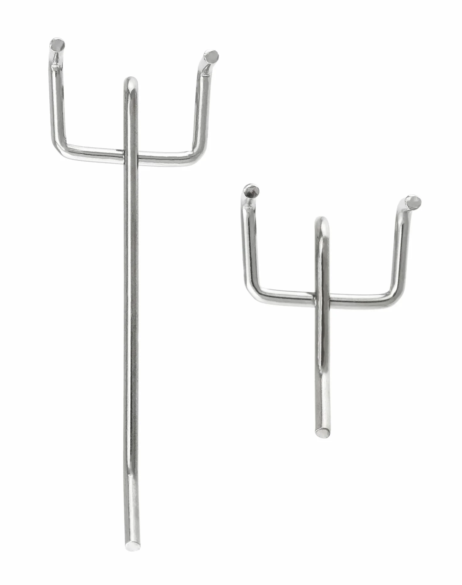 QWORK® 60szt. Perforowane haki ścienne, haki do tablic perforowanych, haki ścienne na narzędzia do wyświetlaczy sprzedażowych (5cm, 10cm)