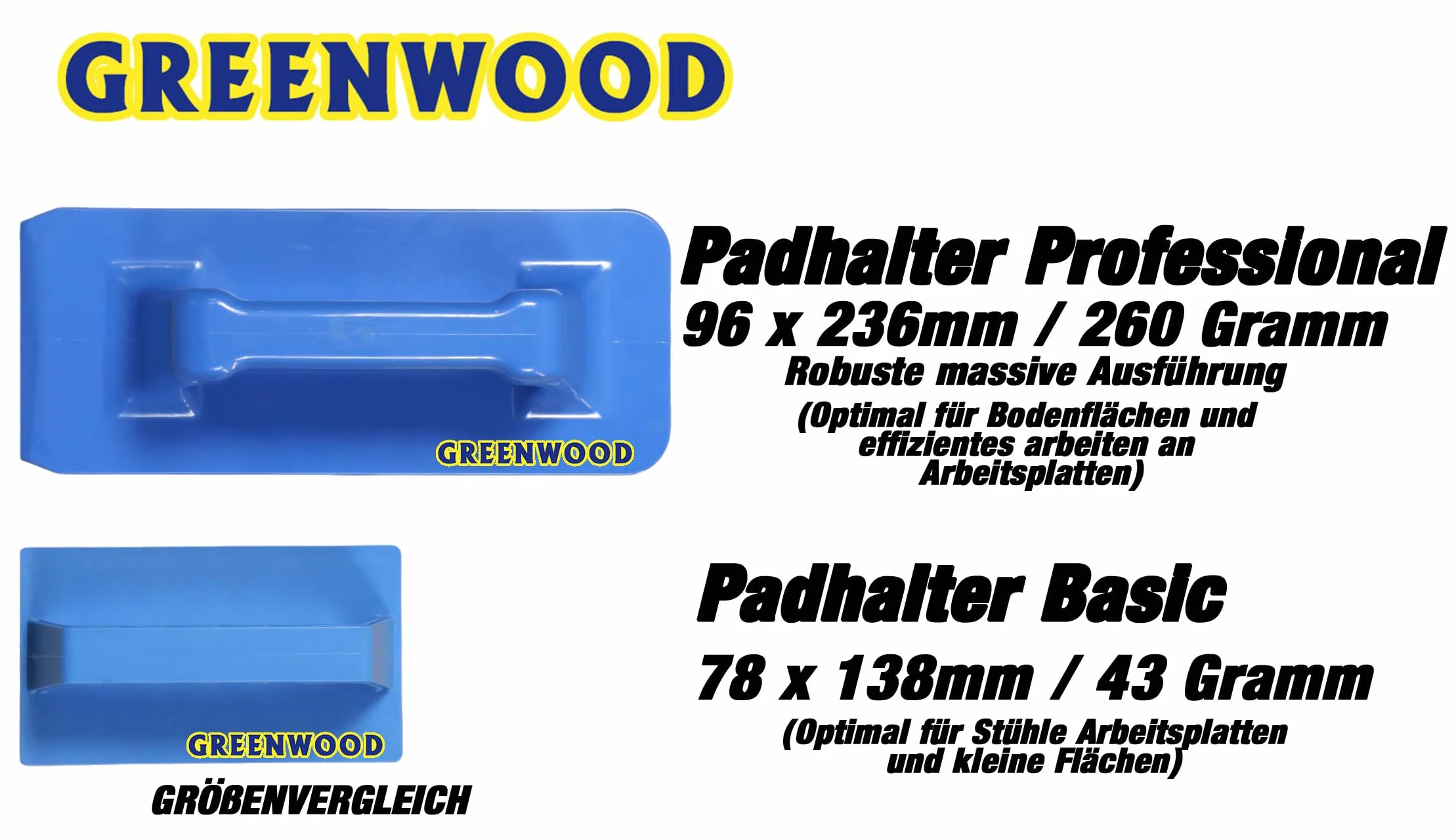 Greenwood Soft Sheep Pad Holder Pro z 10 wełnianymi podkładkami - do ponownego naoliwienia parkietu, marmuru, granitu - podkładki polerskie GlamUp Oil - bez rękawów