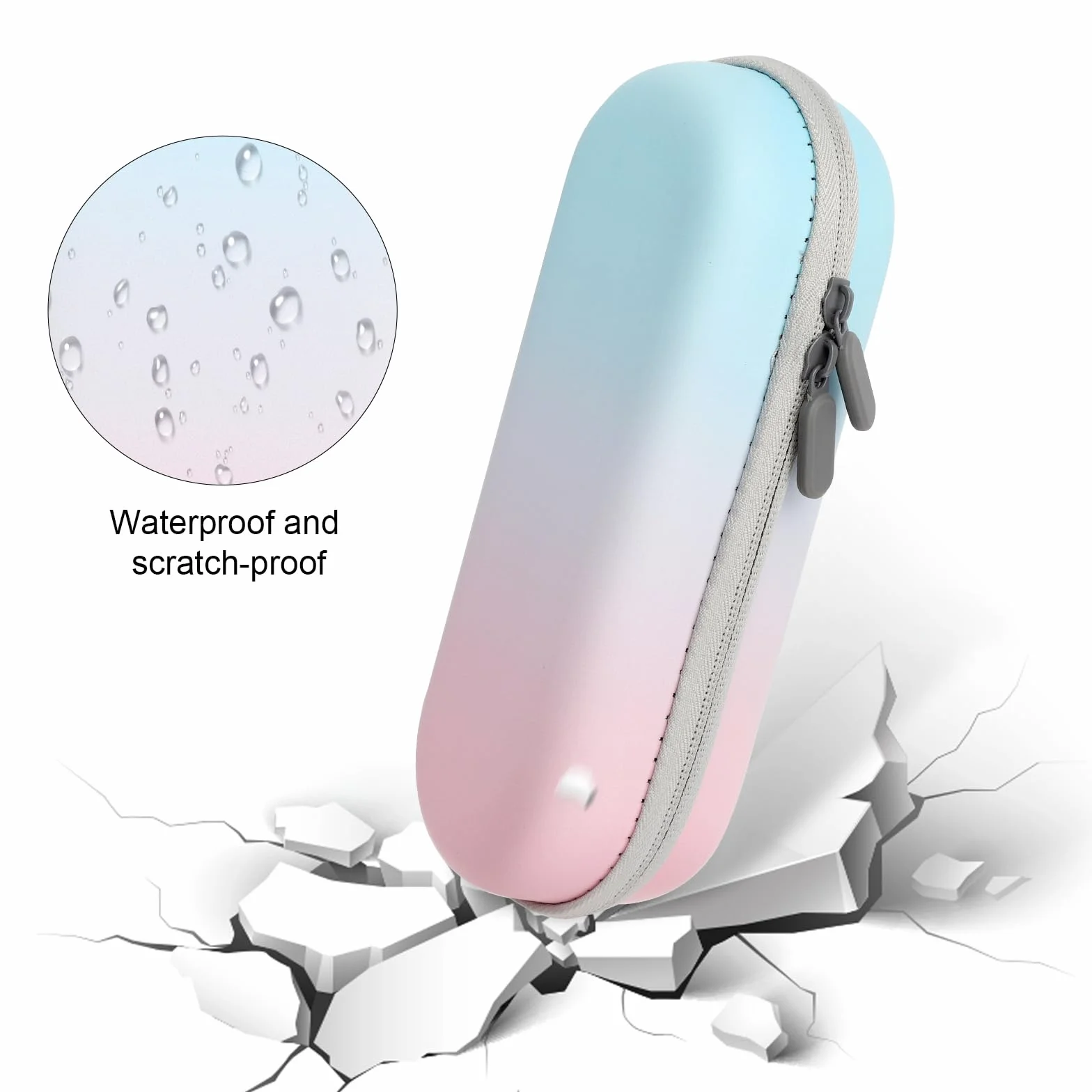 APOMOONS Etui na szczoteczki do zębów w kolorze gradientowym, podróżne, etui na szczoteczkę do zębów z siatką, gumką, przenośne etui na szczoteczki do zębów, etui na szczoteczki do zębów, wodoodporne