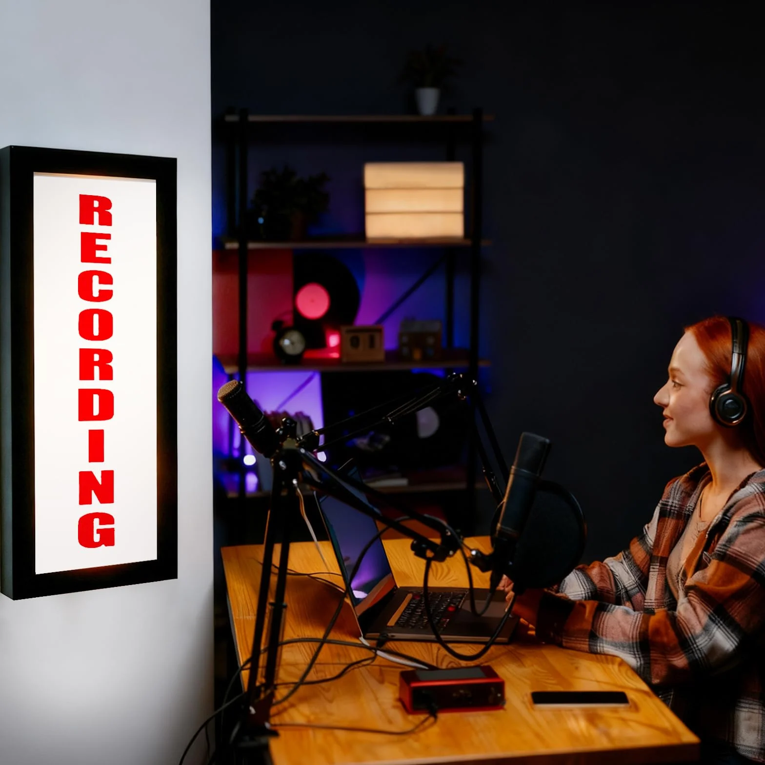 Studio nagraniowe oświetlenie LED YouTube oświetlenie zasilane przez USB oświetlenie neonowe pudełko wiele trybów oświetlenia za pomocą pilota zdalnego sterowania do stacji radiowej do produkcji