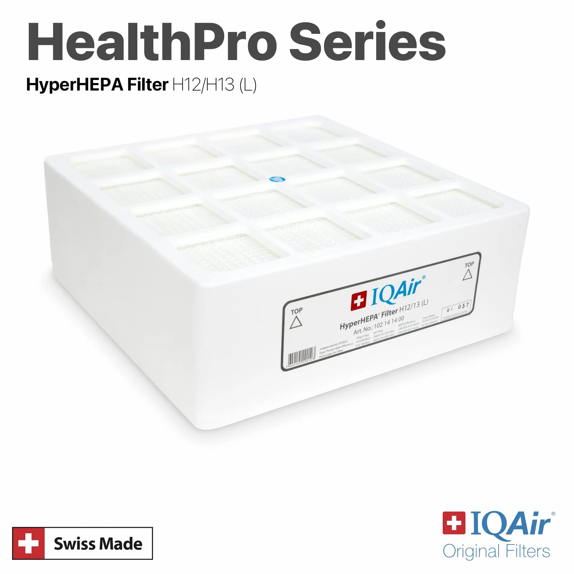 IQAir Oryginalny filtr wymienny HyperHEPA do alergii, zwierząt domowych, astmy, dymu, pyłków, kurzu
