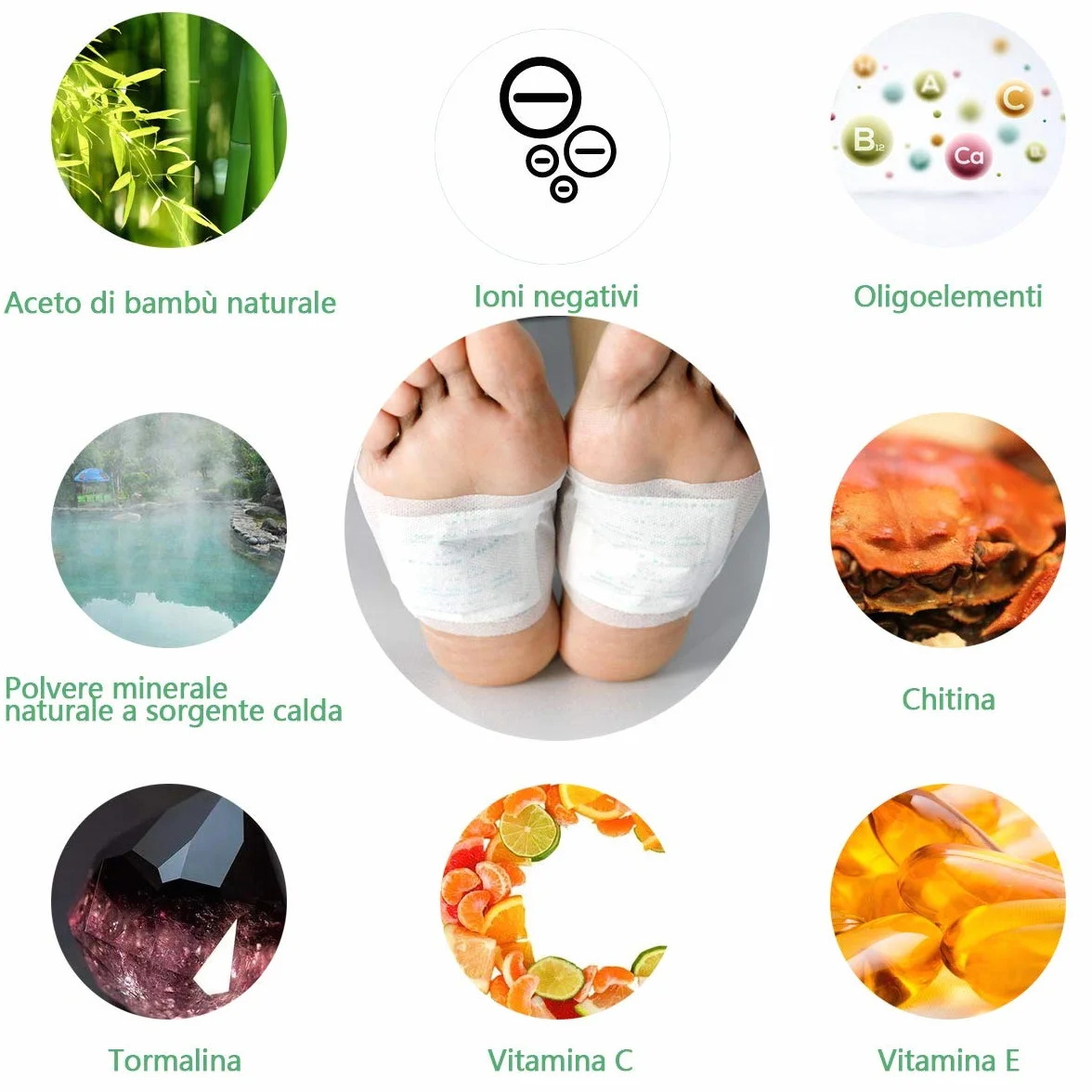 Detox Foot Patch 100 sztuk Łatek do Detoksykacji Stóp