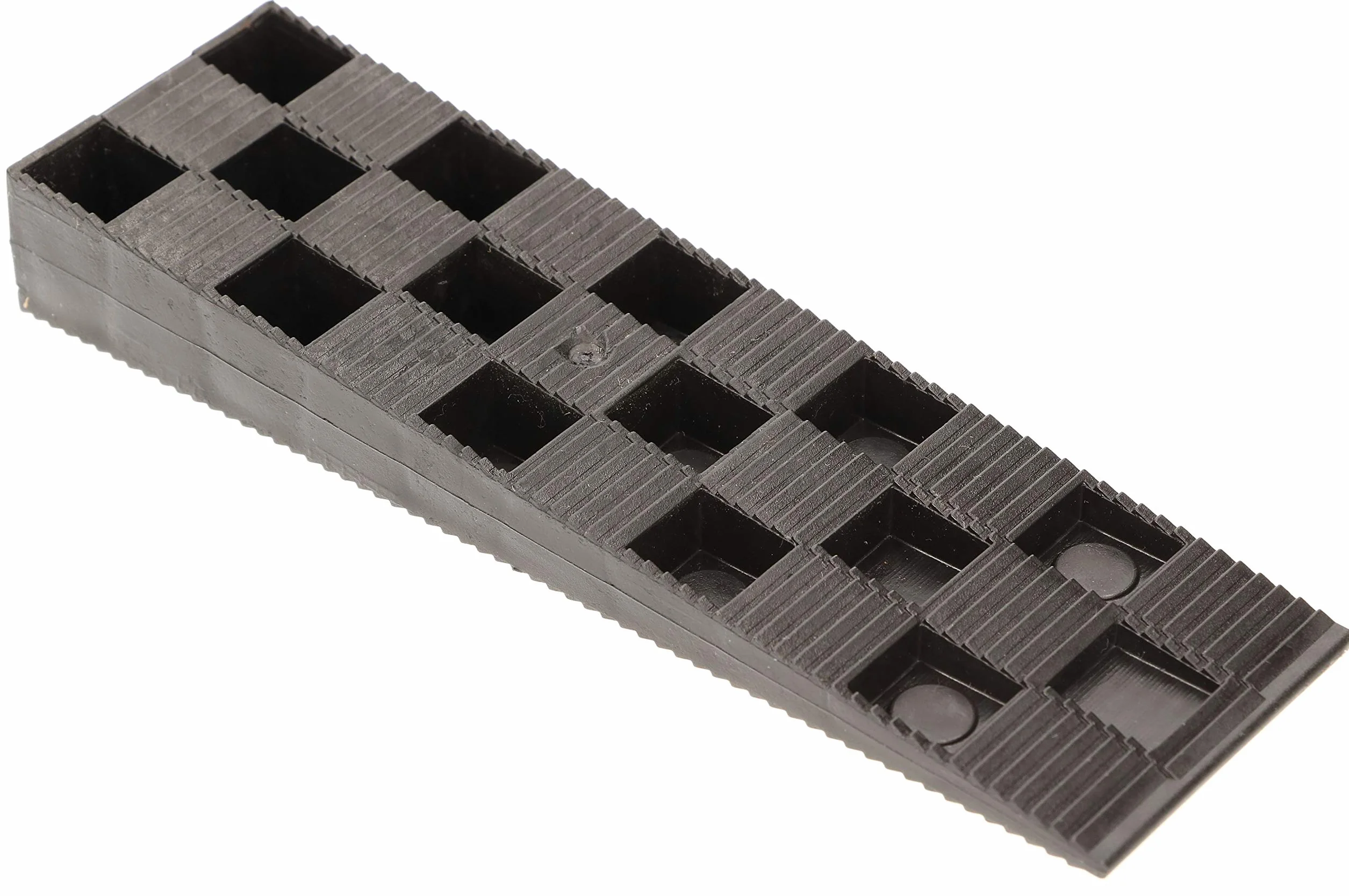 KOTARBAU® Zestaw 25 klinów montażowych z tworzywa sztucznego 150 x 44 x 20 mm do okien, drzwi, ościeżnic drzwiowych, ram okiennych, kolor czarny
