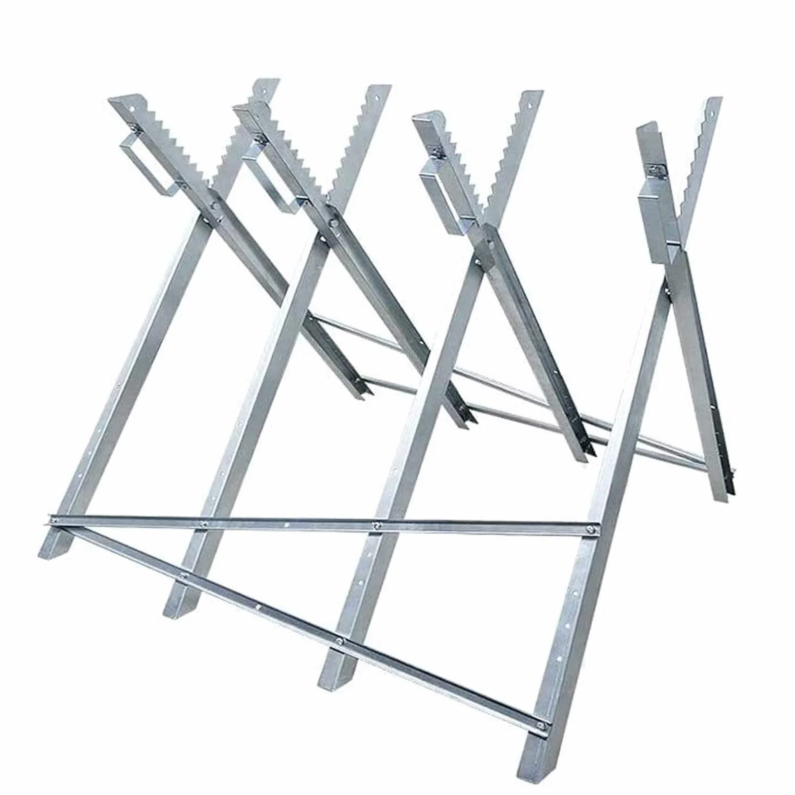 Froadp Kozioł do piłowania, składany, stalowy kozioł do cięcia drewna, nośność do 100 kg, do piły do drewna (83 x 83 x 79 cm)