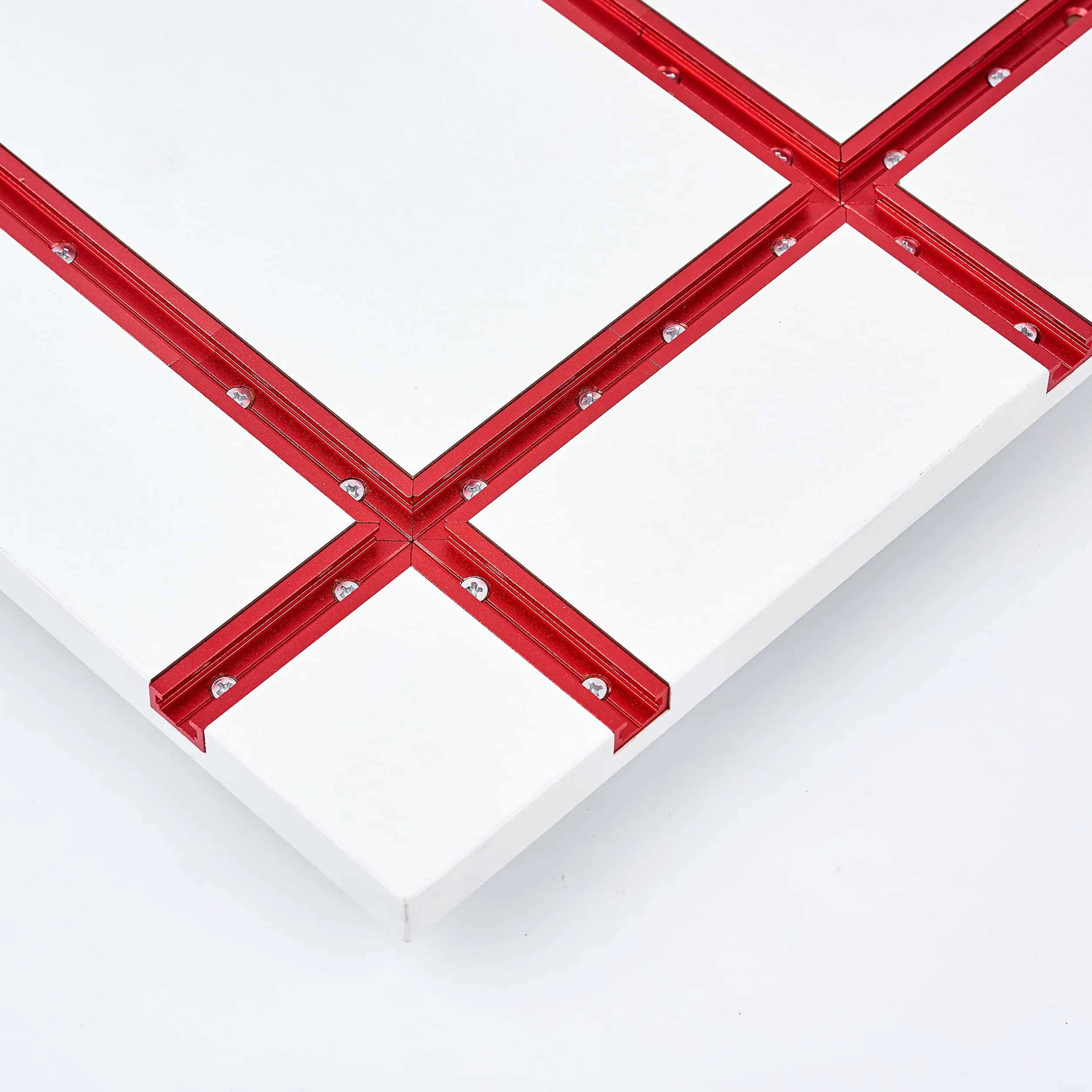 61 cm x 2 szt. prowadnica T z 2 szt. zaciskami przytrzymującymi - uniwersalne zaciski T-Track z podwójnym cięciem, 6-3/20.3 cm dł. x 1-1/10.2 cm - zacisk szczelinowy do obróbki drewna i T