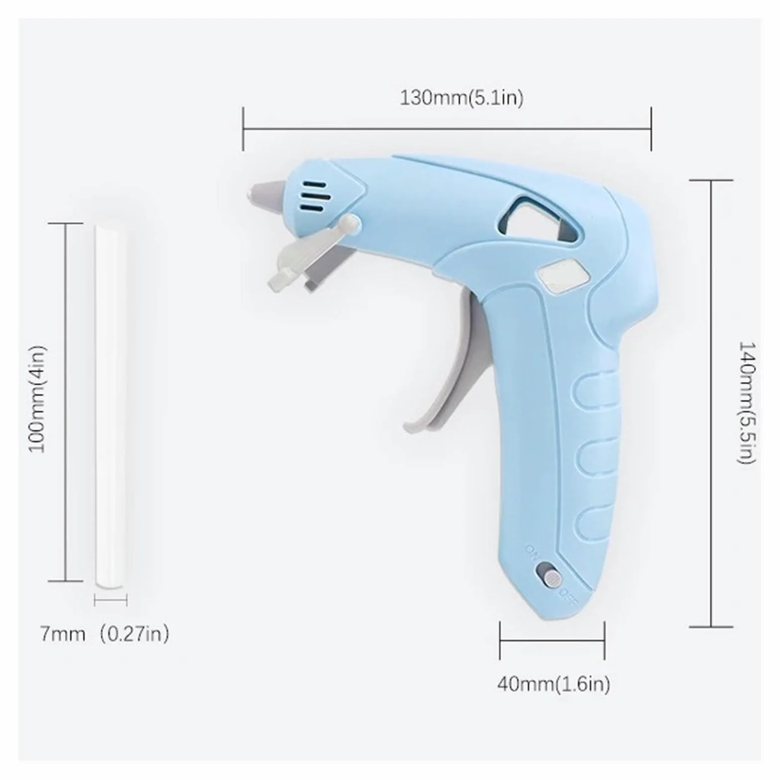 Pistolet Do Kleju Na GorąCo Bezprzewodowy Pistolet Do Klejenia Na Gorąco 7mm Klej W Sztyfcie Bezprzewodowy Pistolet Do Klejenia Naprawa Domu Narzędzia DIY Prezenty Dla Dzieci 2200mAh 90 Min Czas Użytk
