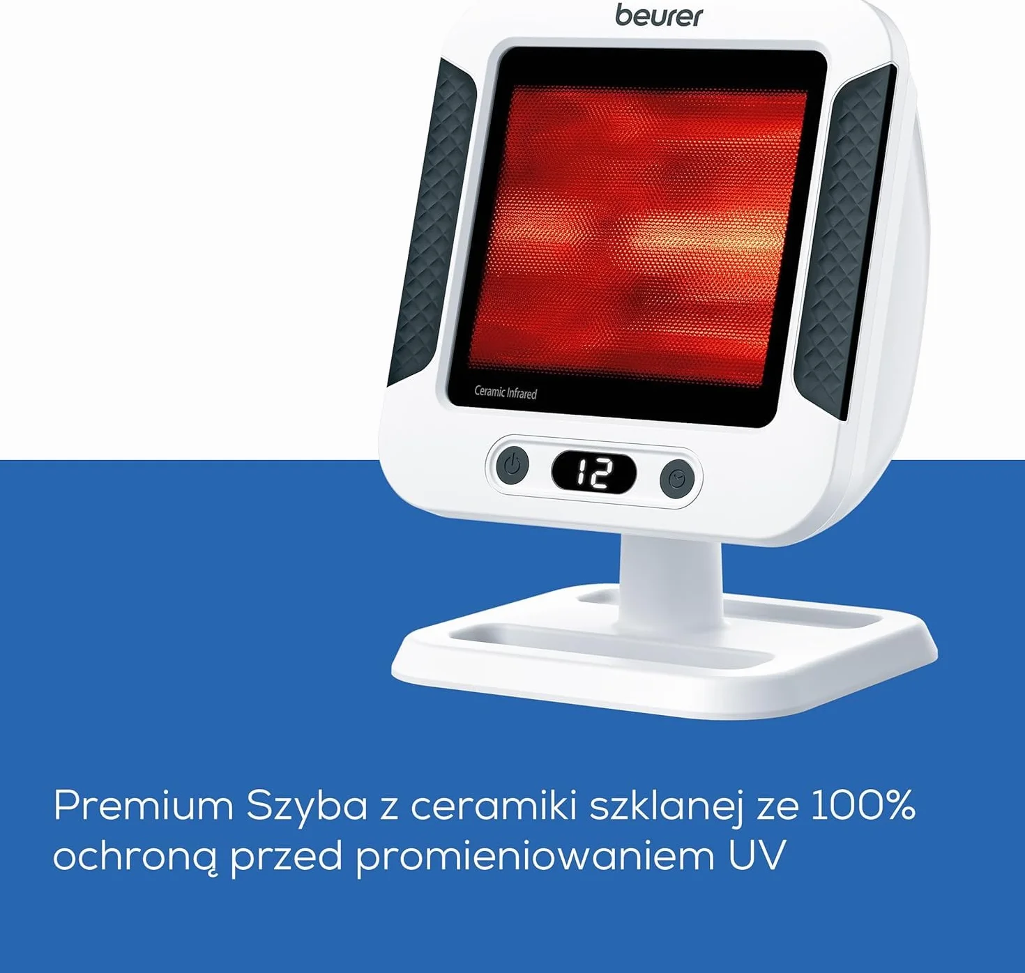Beurer IL 60 Lampa na podczerwień 300 W z timerem ceramiczny dysk UV biały