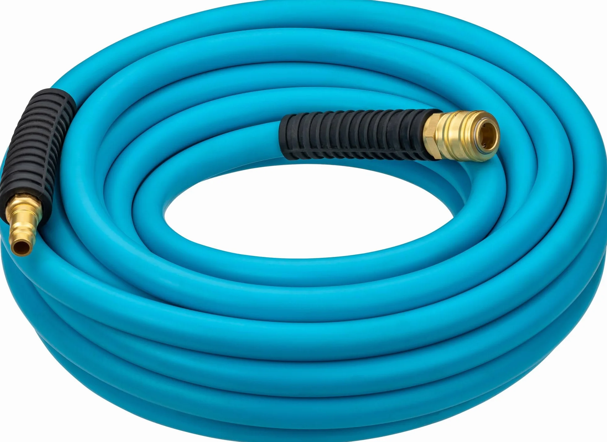 HAZET Wąż pneumatyczny 9040N-1020, długość 20 m, średnica 10 mm, z szybkozłączką i złączką przyłączeniową, obustronna ochrona przed zagięciem, ciśnienie rozrywające 60 bar, w kolorze jasnoniebieskim