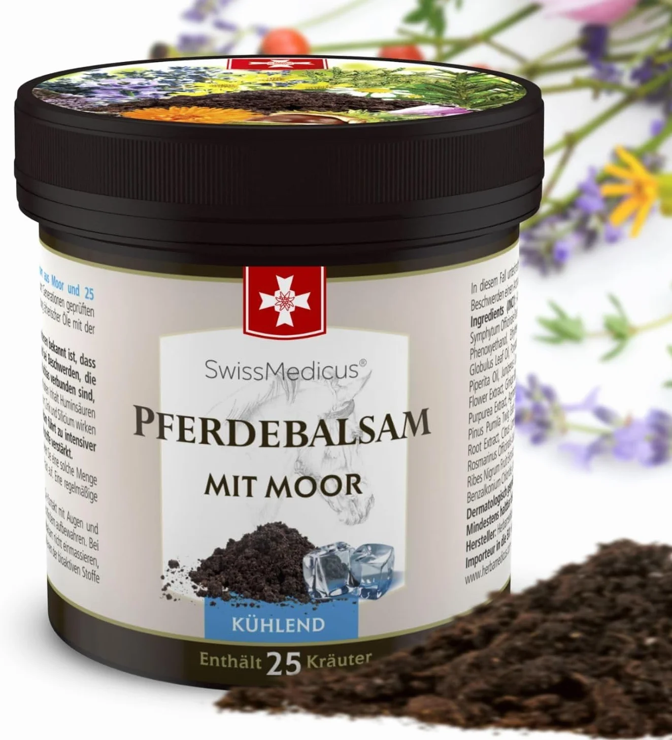 SwissMedicus Końska maść z torfem chłodząca balsam ziołowy 225 ml
