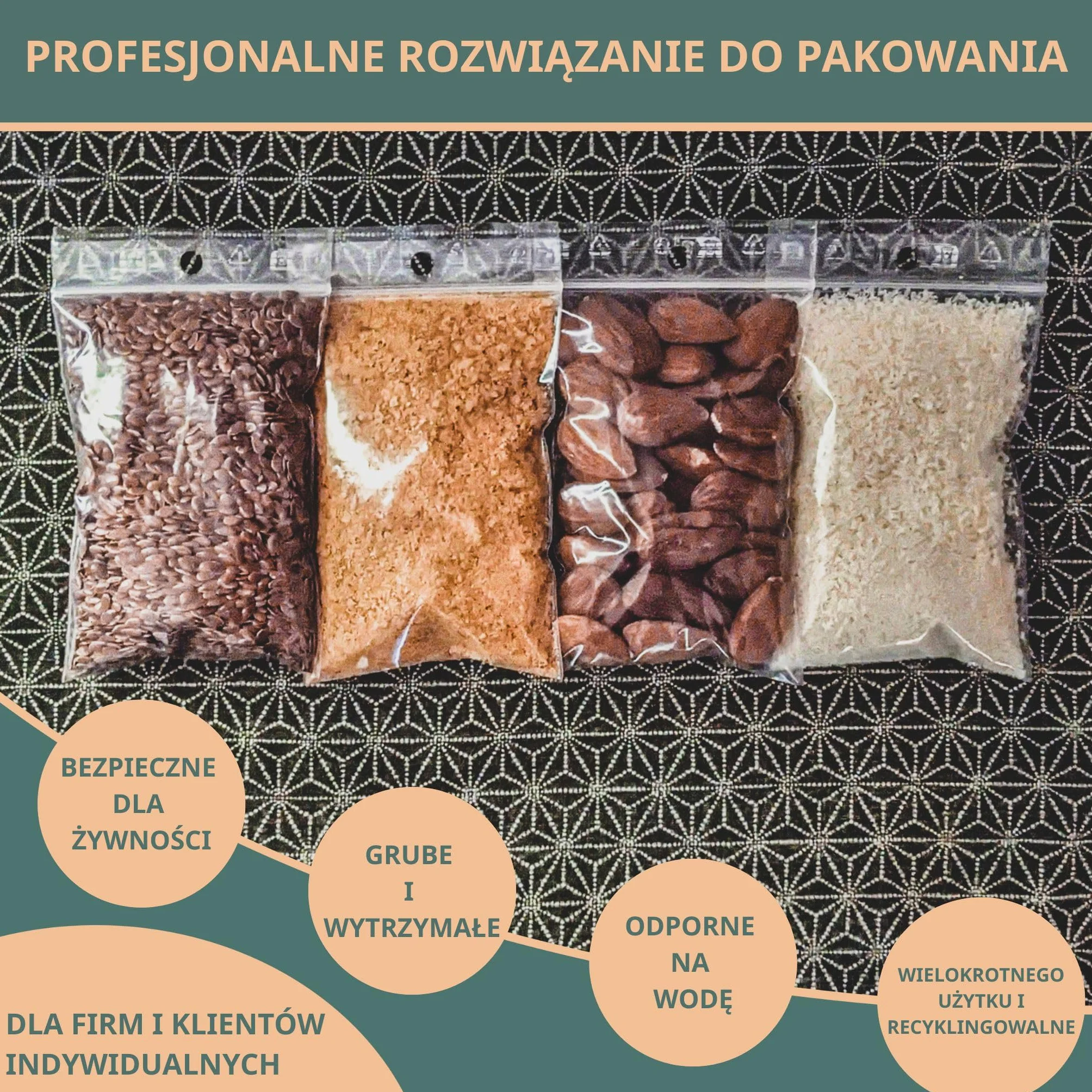 PACKY - Woreczki Strunowe – Przezroczysty Woreczek Plastikowy – 24 Dostępne Rozmiary – Od 100 Do 1000 Sztuk – Woreczek Do Mrożenia z Zamkiem – Zamykany Woreczek – Ziplock – 8x12 Cm Zestaw 100 Sztuk