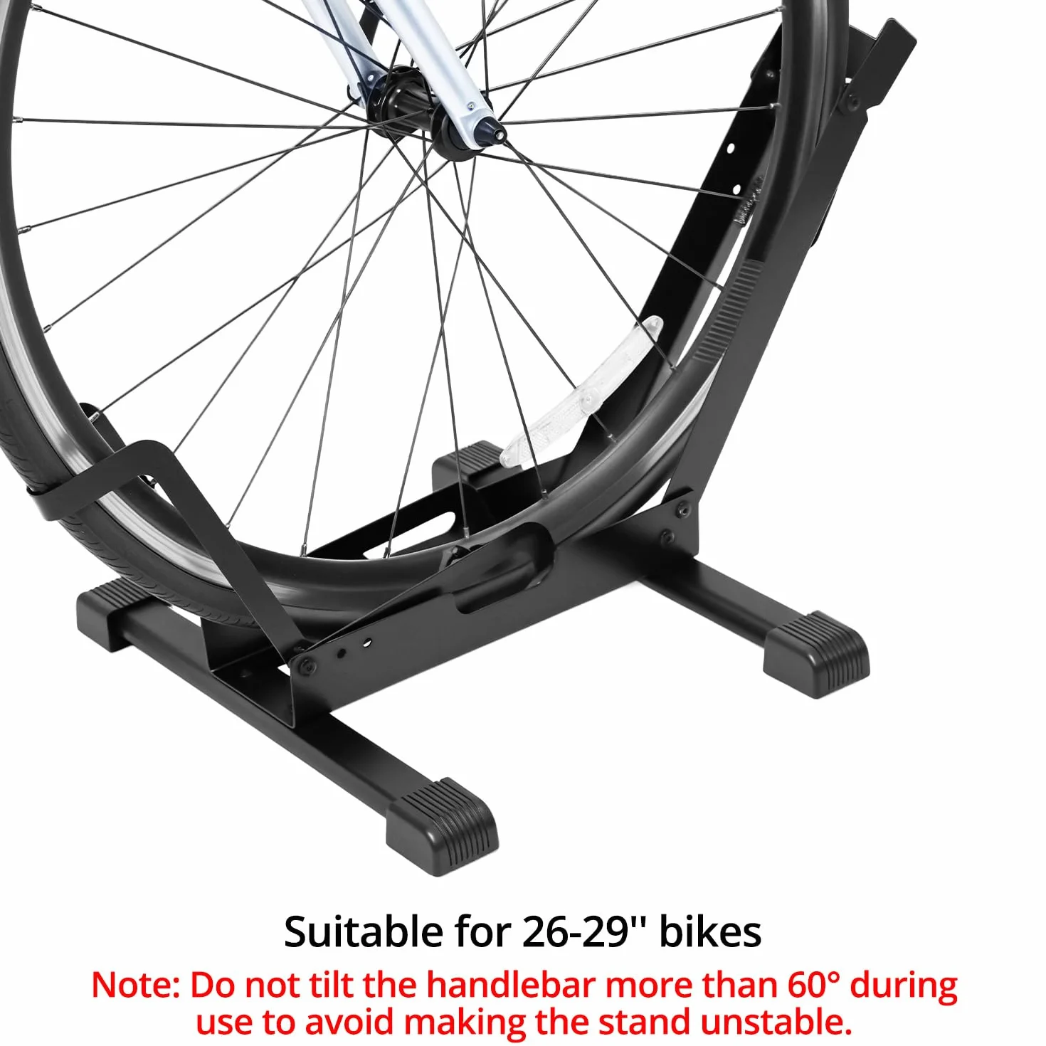 QWORK Wolnostojący stojak na rowery, składany uchwyt rowerowy 20-29 cali, do garażu i sklepu rowerowego
