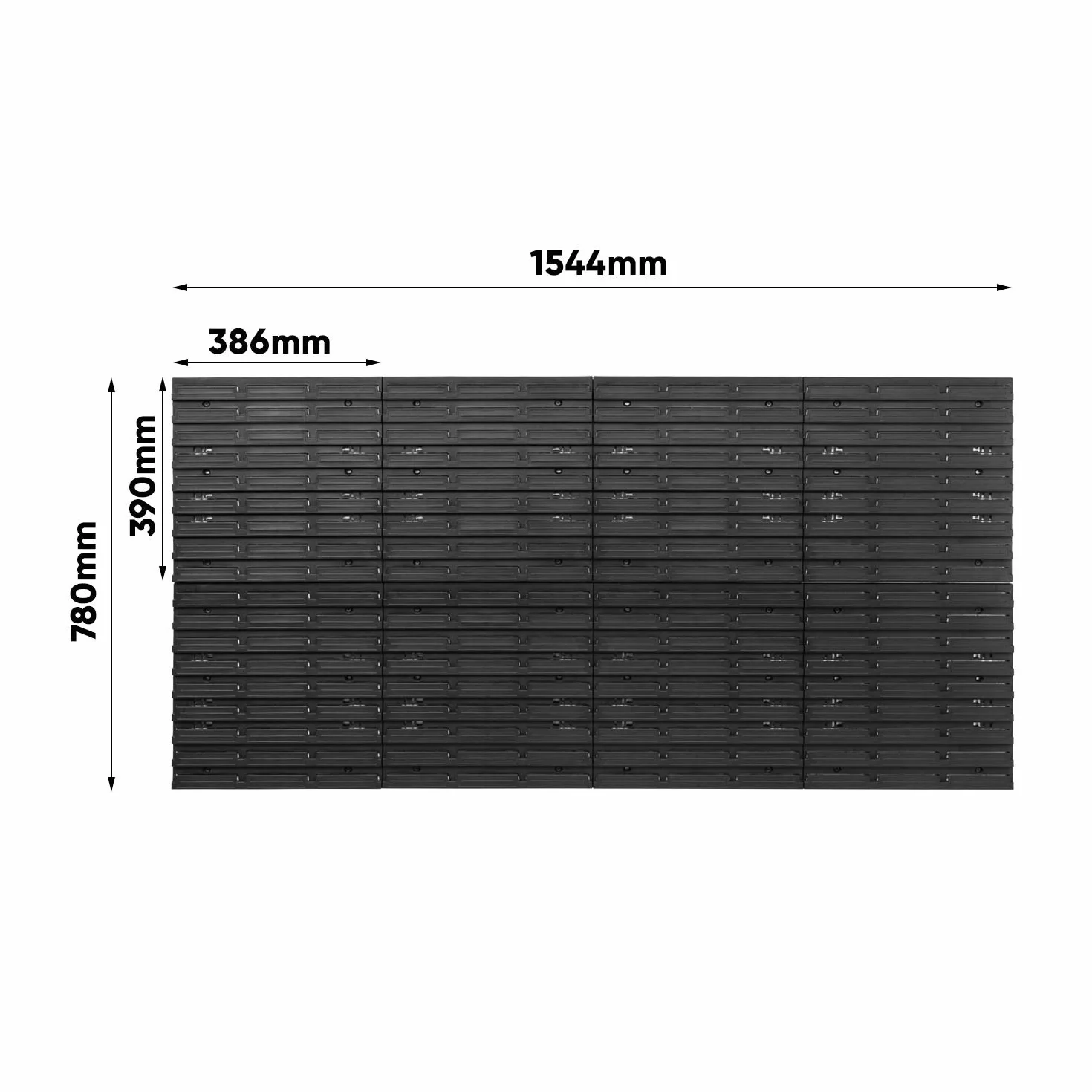 Tablica narzędziowa ścianka warsztatowa - 1544 x 780 mm - Organizer ścienny 75 kuwet 38 uchwytów do garażu warsztatu