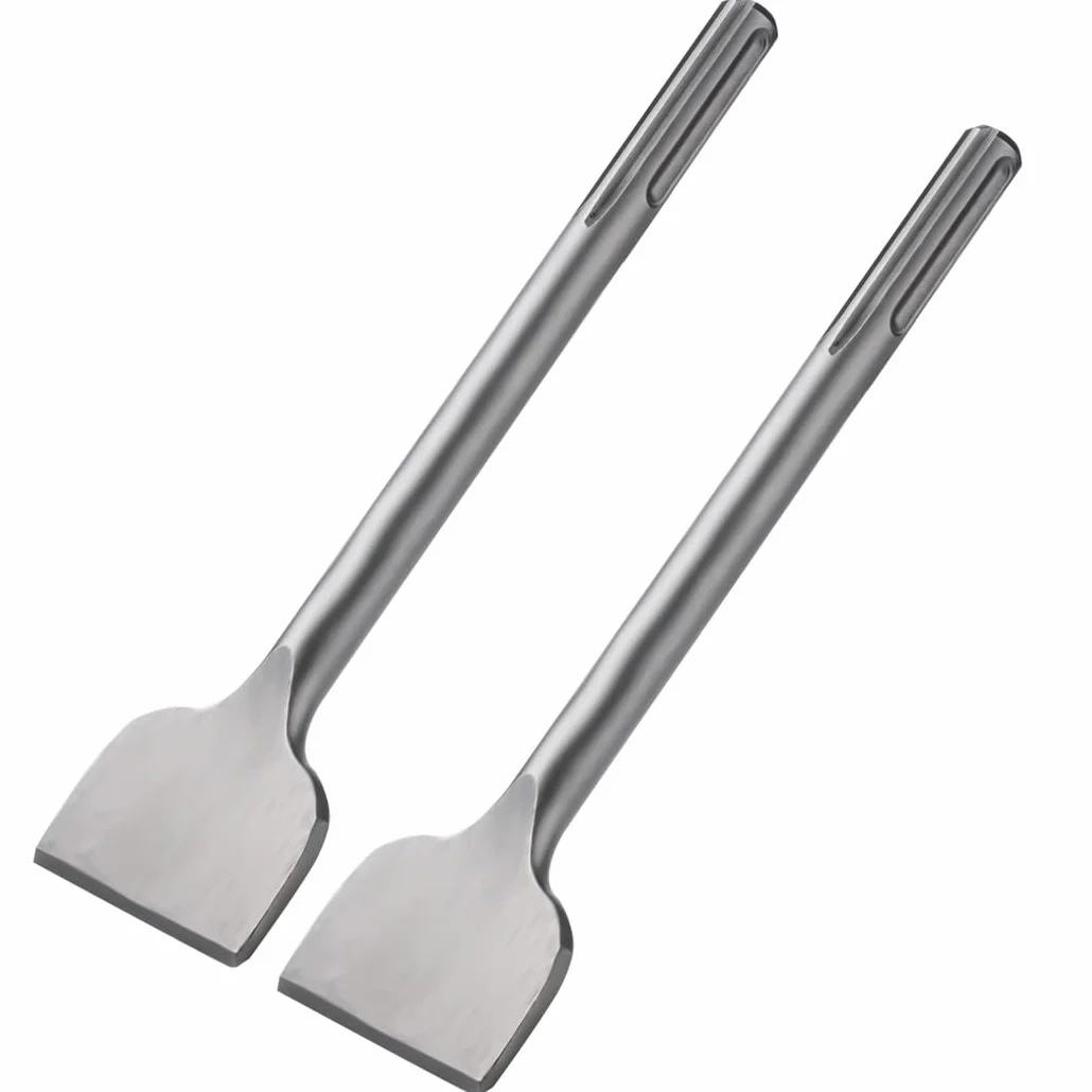 Dłuto do płytek SDS-Max, dłuto łopatkowe o szerokości 28 x 7,5 cm z trzpieniem SDS-Max, płaskie dłuto ze stali chromowanej 40CR do wiertarek udarowych, ceramicznych, cementu, betonu, cegły, kamienia