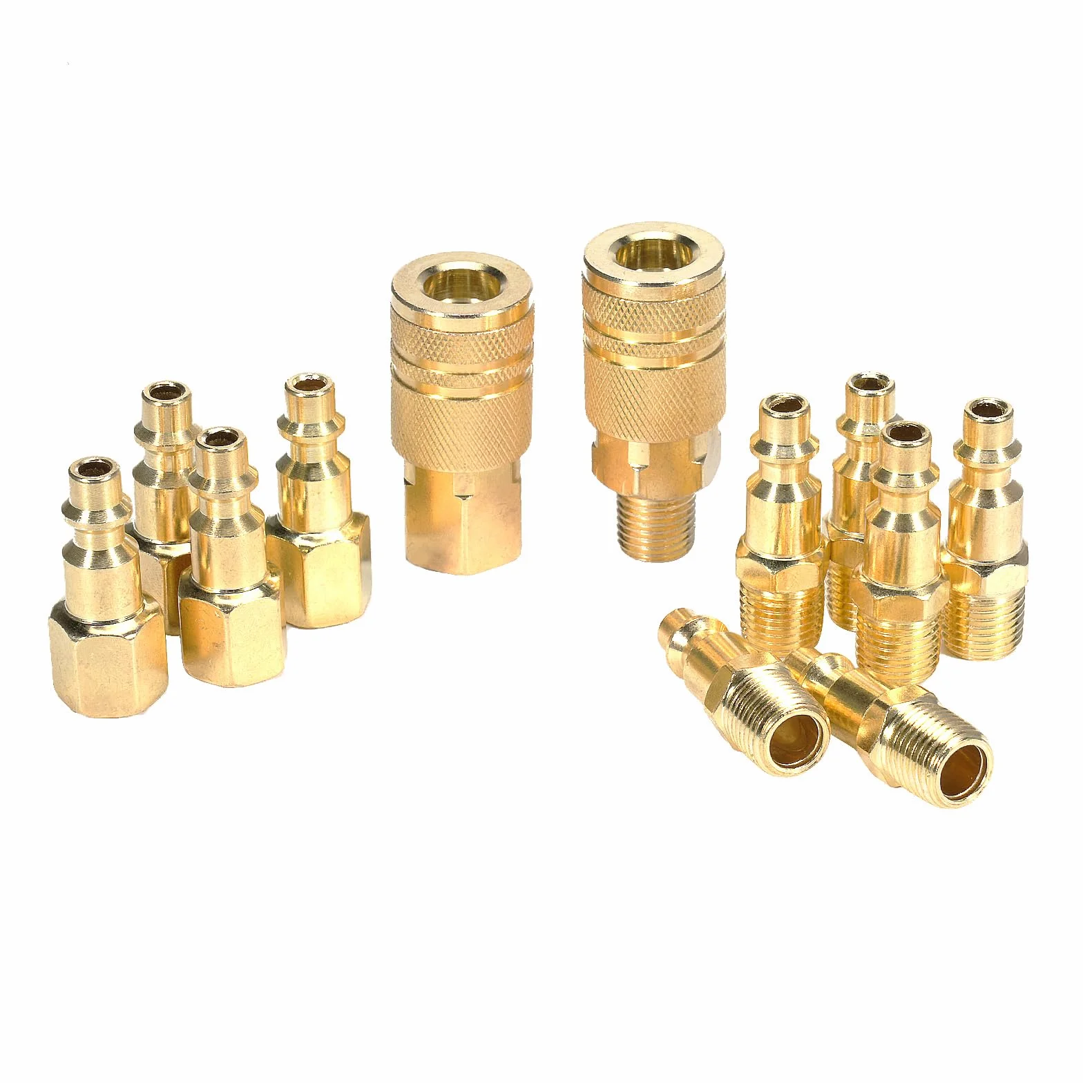 1/4 "NPT-12 szt., zestaw gniazd do sprężarki powietrza, złączki do szybkozłącza pneumatyczne amerykańskie