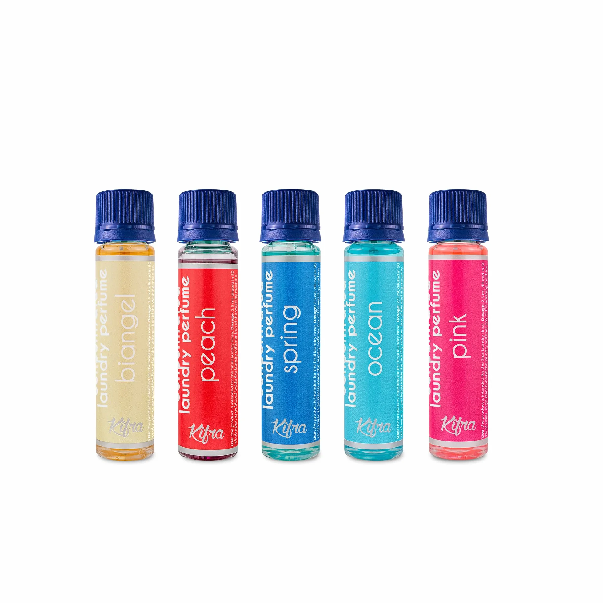 KIFRA Skoncentrowane perfumy do prania, pudełko na prezent, 5 mini puszek, Ocean Spring Pink Biangel Peach 125 ml