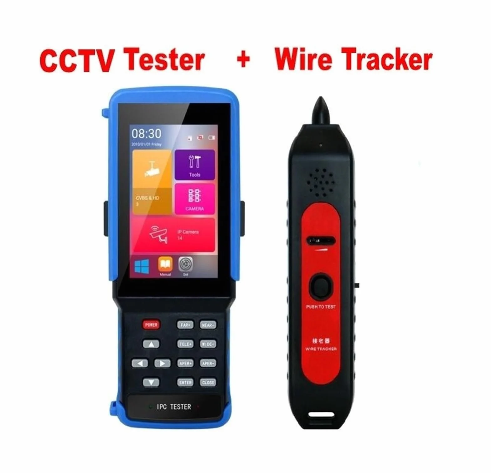 Tester CCTV, IPC9310 Plus 4k Tester kamer bezpieczeństwa | Z IP 1080P 8MP AHD TVI CVI CVBS SDI All In 1 Tester CCTV Monitor Utp Optyczny POE do testowania kamer CCTV i IP.