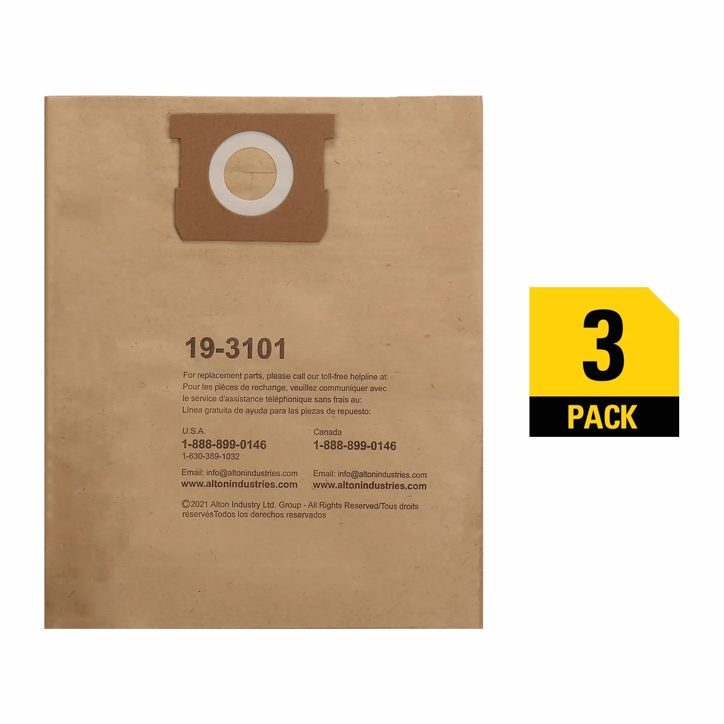 Stanley 19-3101 9-12 galon jednorazowy worek filtrujący do odkurzaczy mokrych/suchych, 3-pak