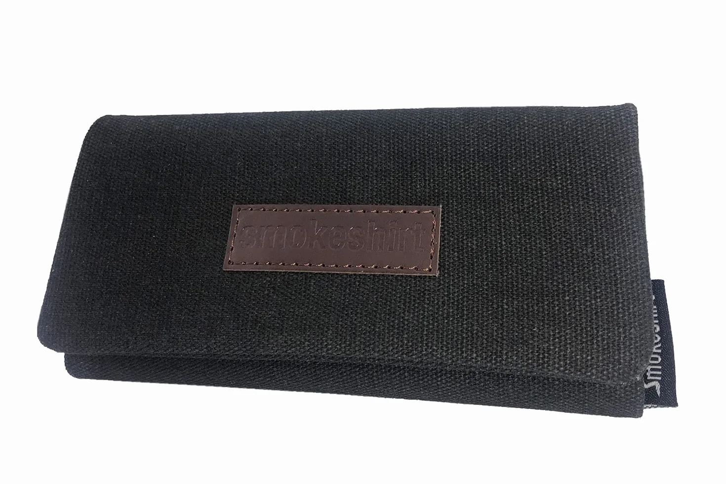 smokeshirt® Club torba na tytoń, torba obrotowa, z płótna, czarna, czarna