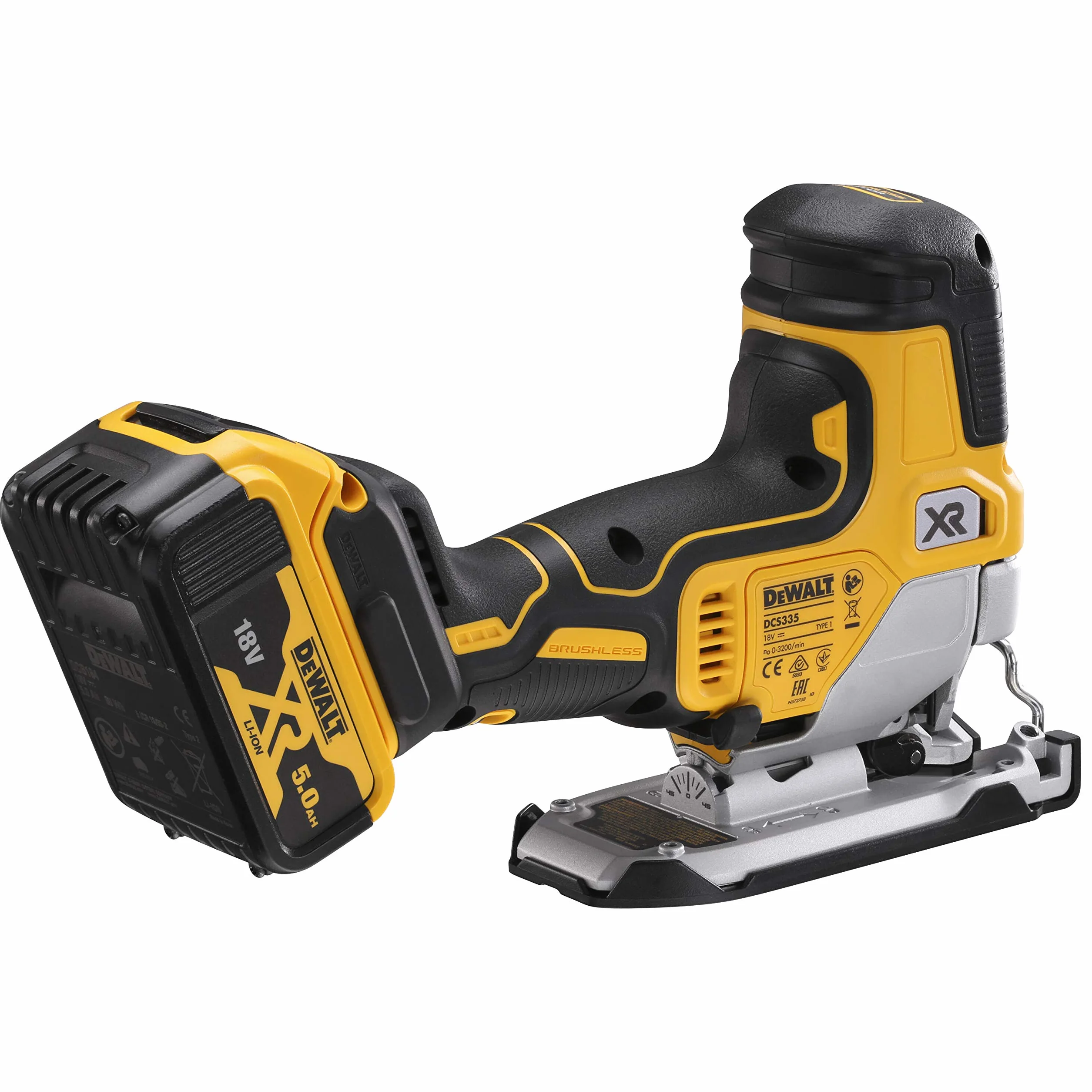 Wyrzynarka 18,0V Głębokość Cięcia 135mm 2x5Ah TSTAK DCS335P2 DeWalt