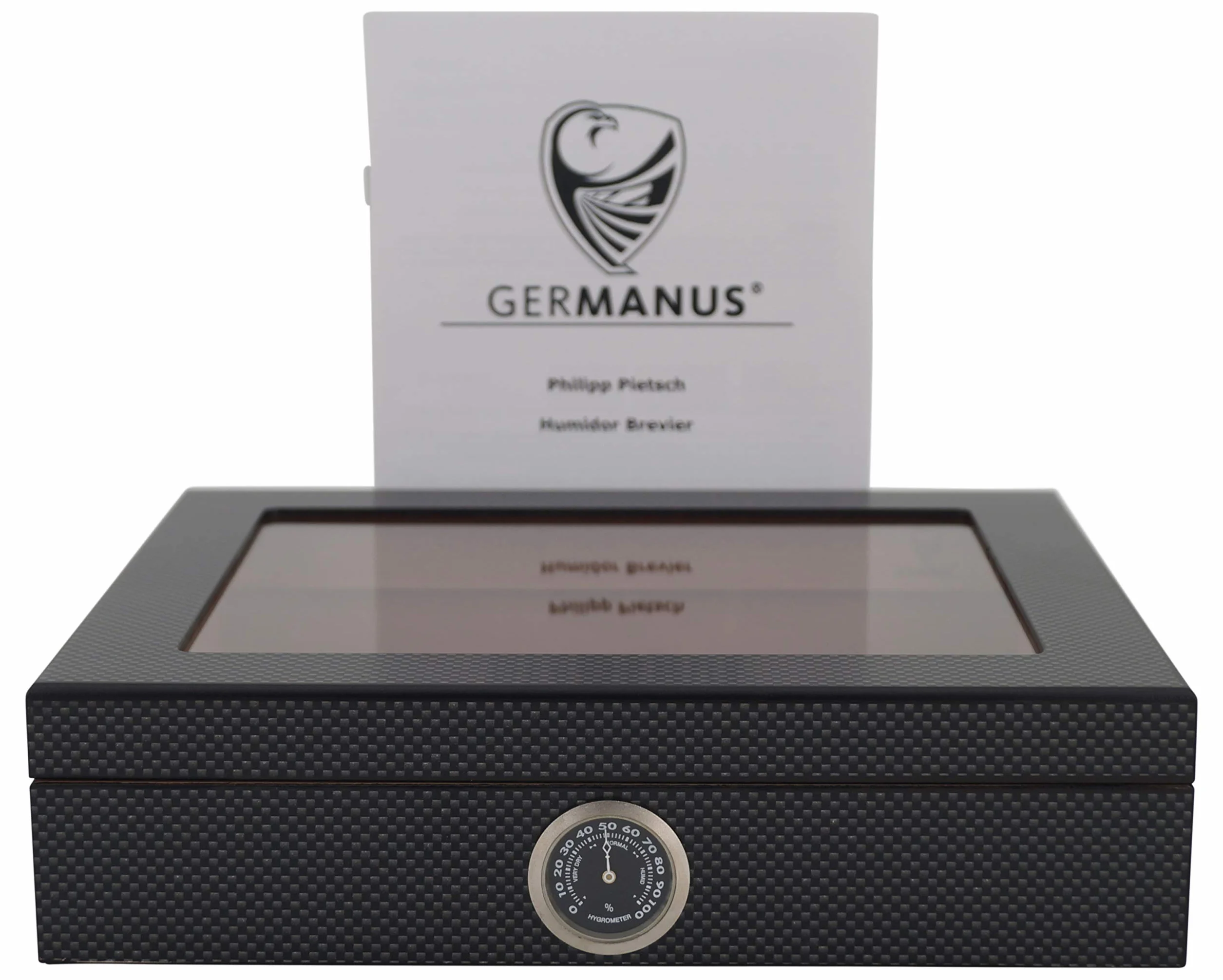 GERMANUS Mensalla humidor na cygara 30 wygląd włókna węglowego