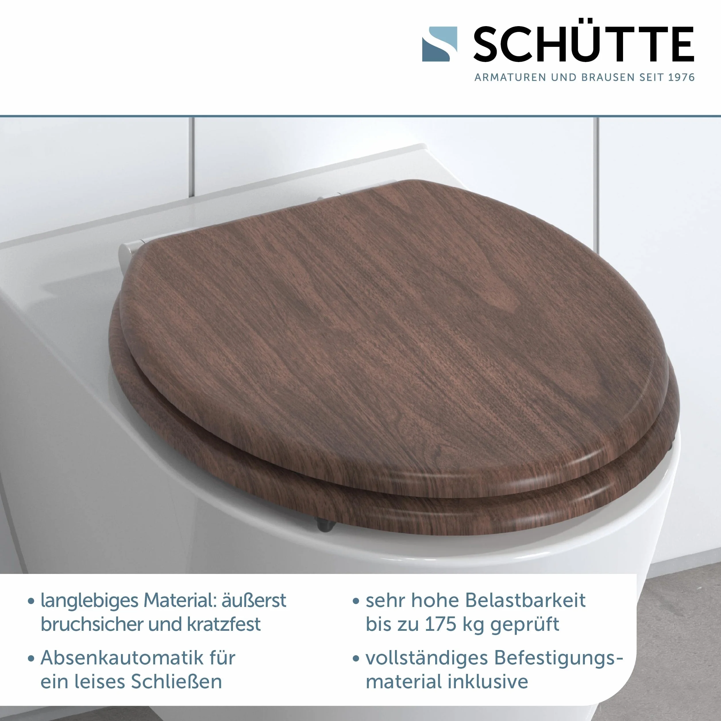 SCHÜTTE Deska sedesowa MDF (ciemne drewno)