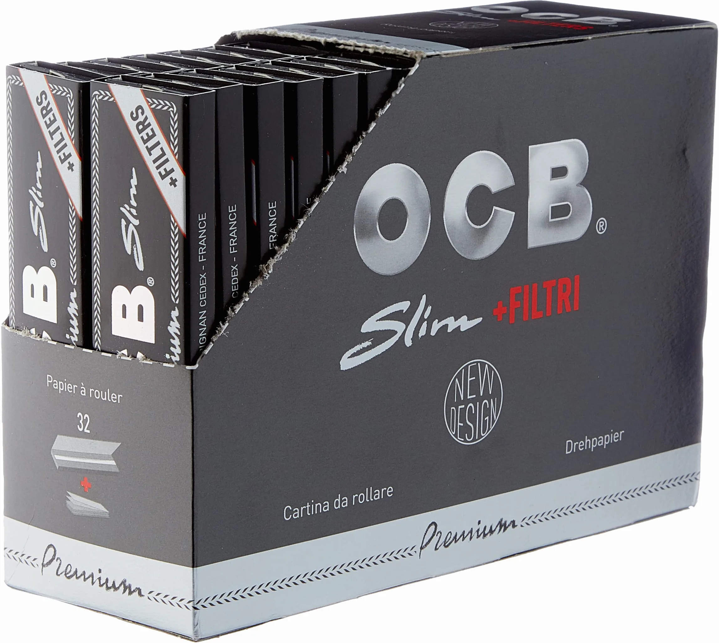 OCB Bibulki, czarne, 32 szt