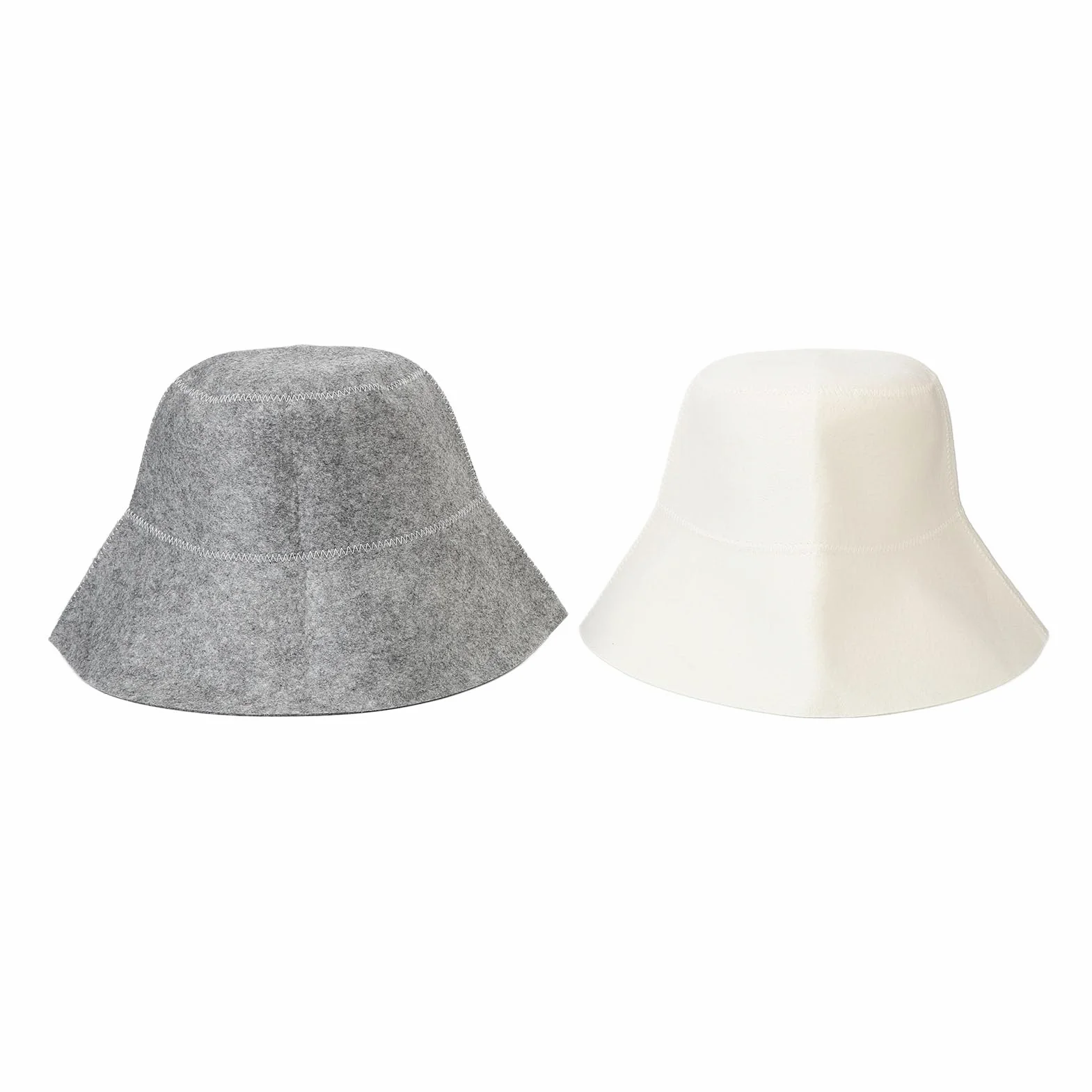 Czapka do Sauny Ochrona Głowy Absorpcja Wody Biała Szara