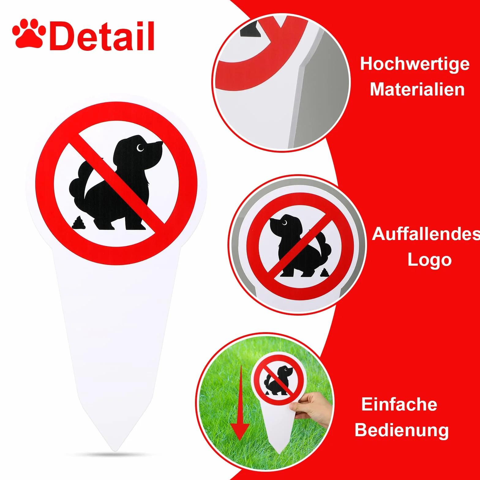 8 sztuk tabliczka bez toalety dla psa tabliczka duża 30 x 15 cm Das ist Keine Hundekload Tabliczka z psem Zakaz kupowania na czyste drogi, trawnik, park, plac zabaw