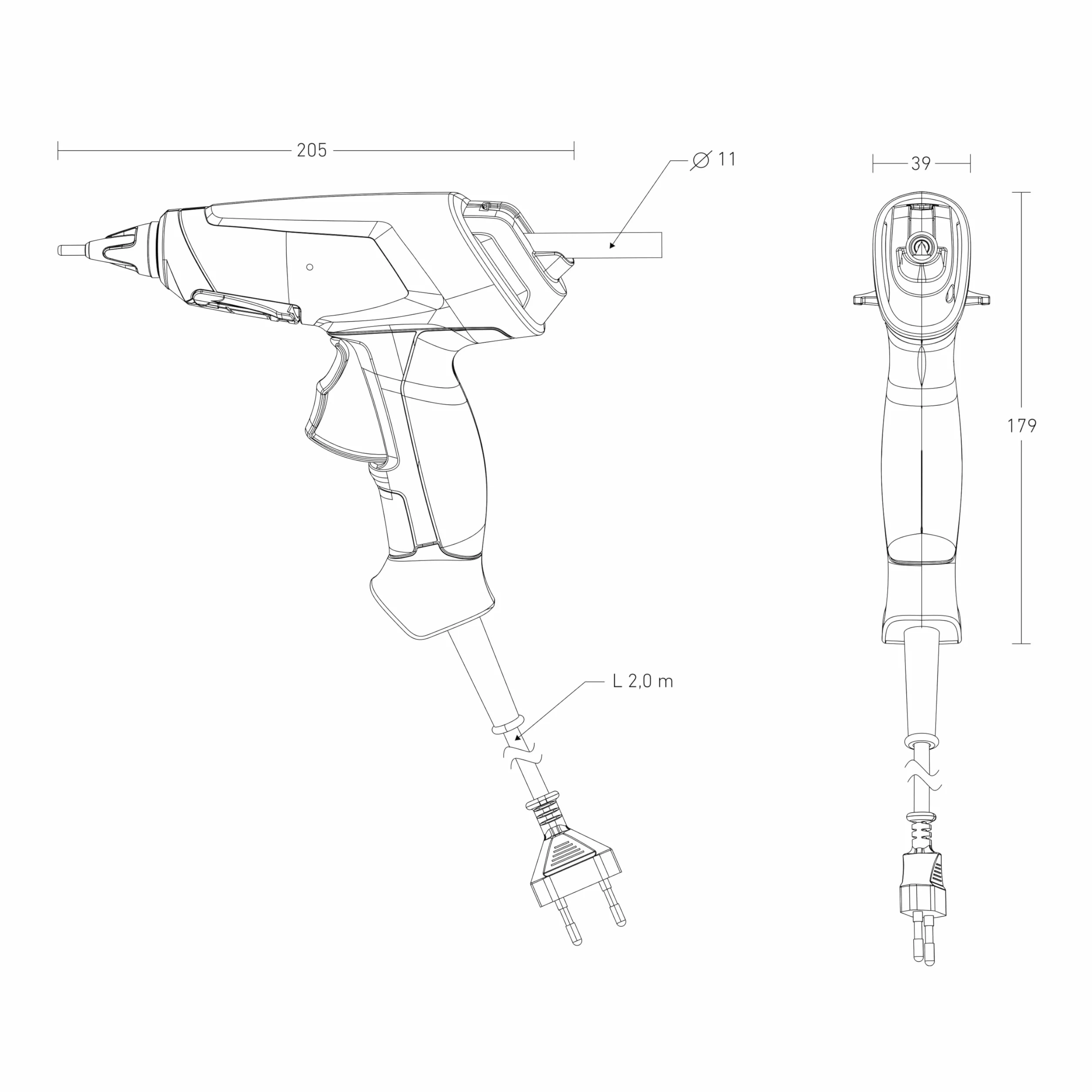 Steinel GlueMatic 3011 pistolet do kleju, w tym. patyczki klejowe 11 mm, dysza wymienna, idealna do napraw i majsterkowania