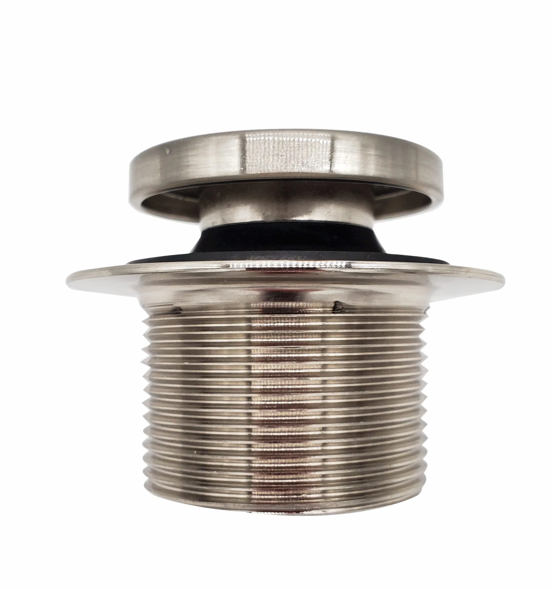 Westbrass 35,5 cm 17 Gauge mosiężny odpływ odpływowy i przelewowy z 2-otworową płytką czołową, satynowy nikiel, D325-07