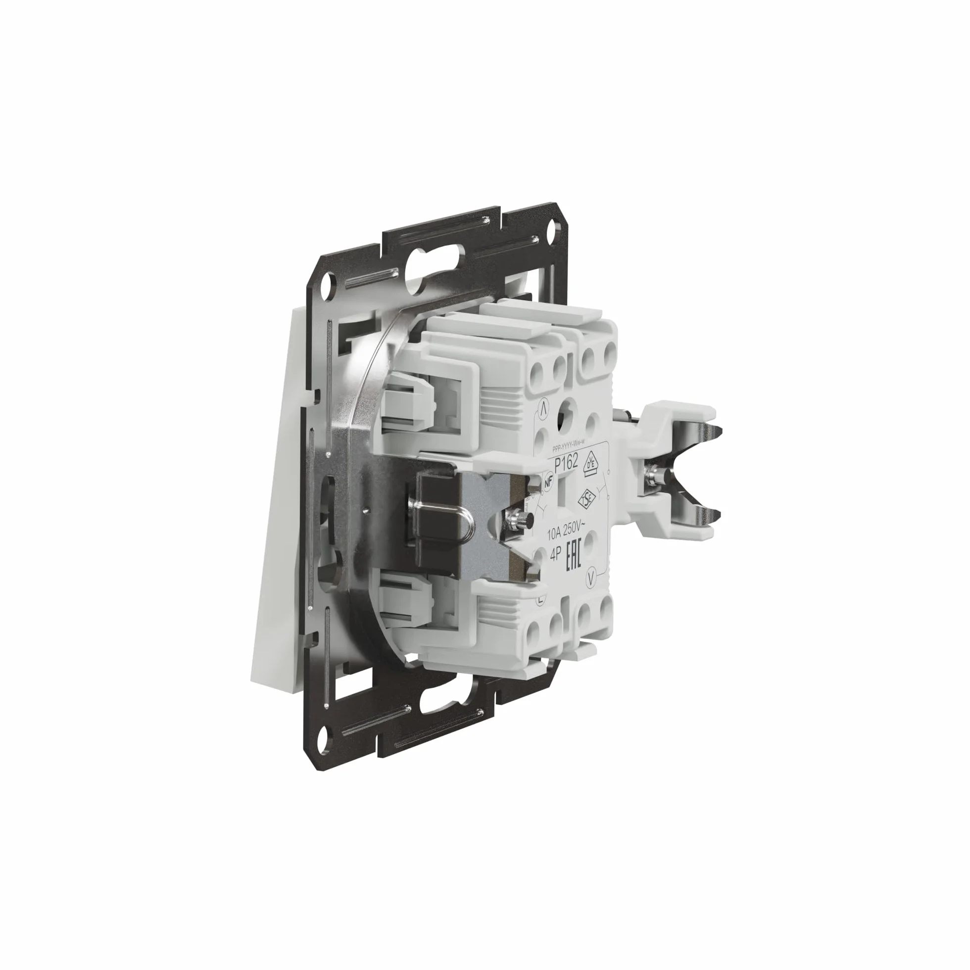 Schneider Electric Asfora EPH1370121D przycisk do rolet 10 A-250 V podtynkowy, przycisk żaluzji, zaciski wtykowe, biały