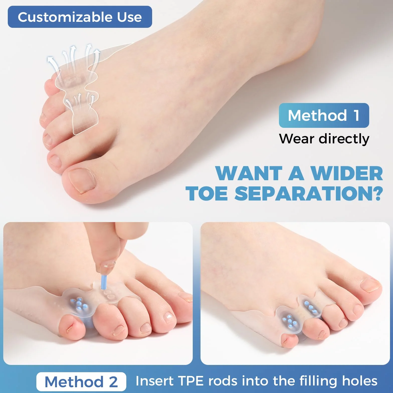 Tailors Korektor haluksów i Pinky Toe Protector – prostownice do palców, separatory, łagodzenie bólu