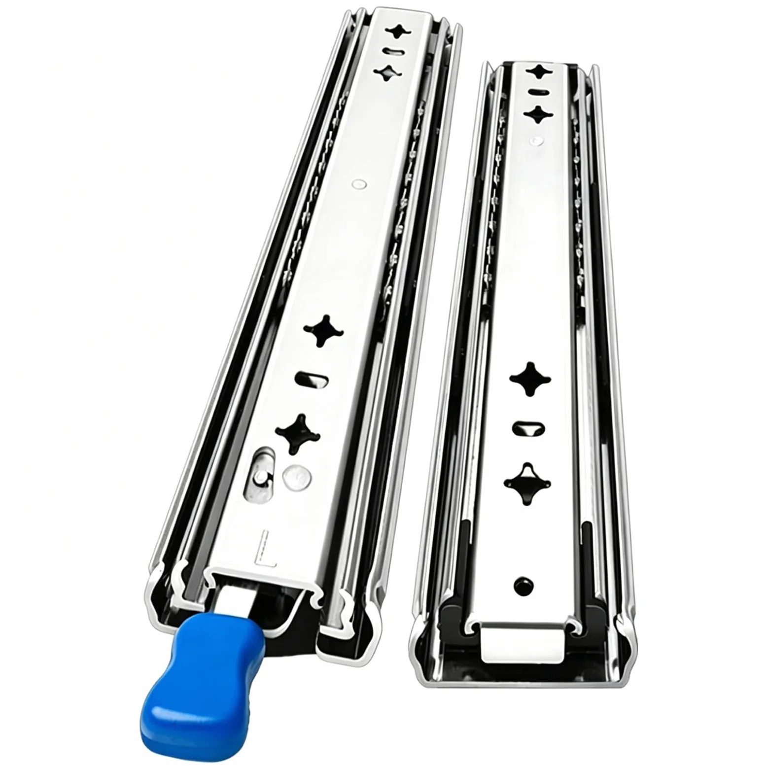Prowadnice przesuwne do szuflad z 3 fałdami, prowadnice do szuflad o wysokiej wytrzymałości z zamkiem, zdejmowane, używane w produkcji maszyn(250mm/10in)