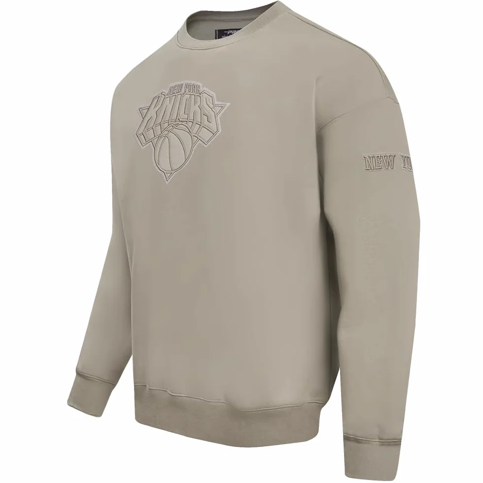 Pro Standard Męska bluza NBA Neutral M Drop Shoulder FLC Crewneck Bluza, szarobrązowa, L, brązowy (taupe), L