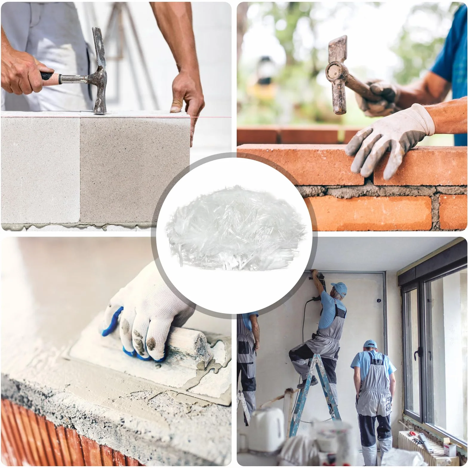 Włókna polipropylenowe 12 mm do betonu, gipsu, zaprawy cementowej 1 kg