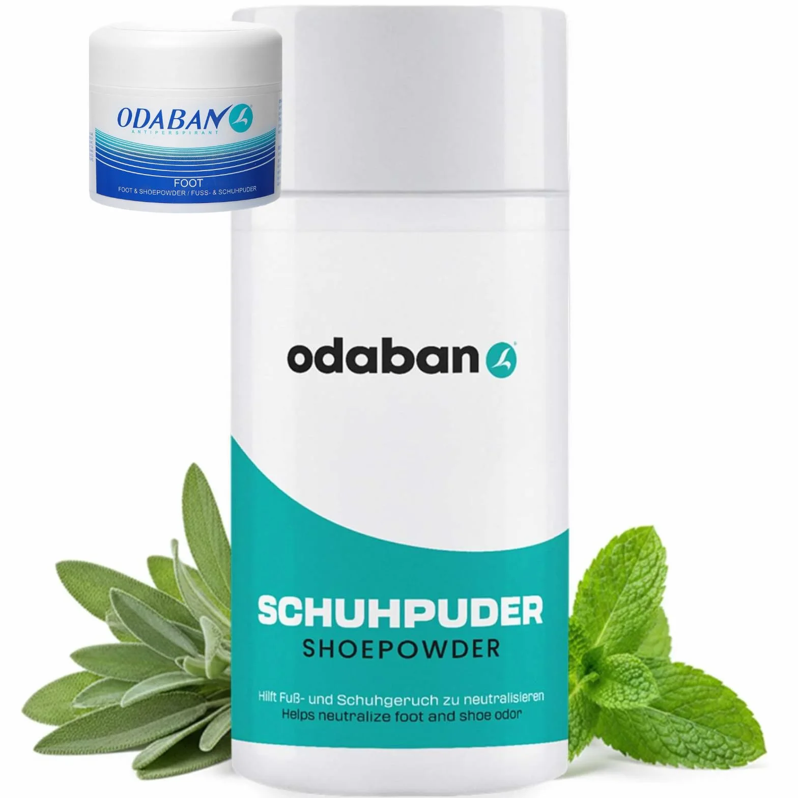 Odaban antybakteryjny dezodorant do butów, 50 g, proszek do butów przeciw zapachom stóp, śmierdzących stóp, serowych stóp I Dezodorant do butów i dezodorant do stóp I Idealny do butów sportowych,